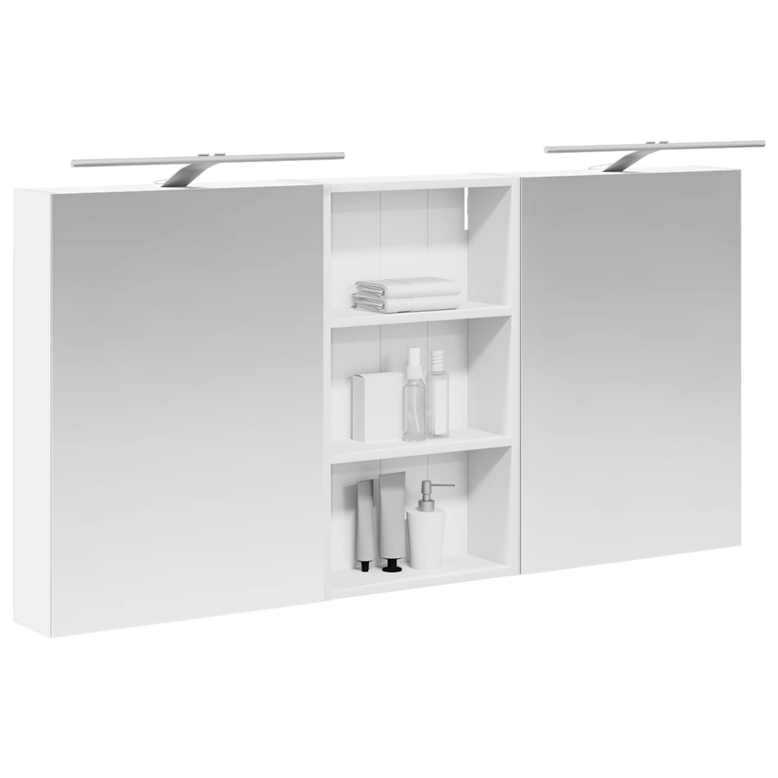 Sada koupelnových skříněk s policí 3 pcs 140 x 14,5 x 70 cm - obrázek 2