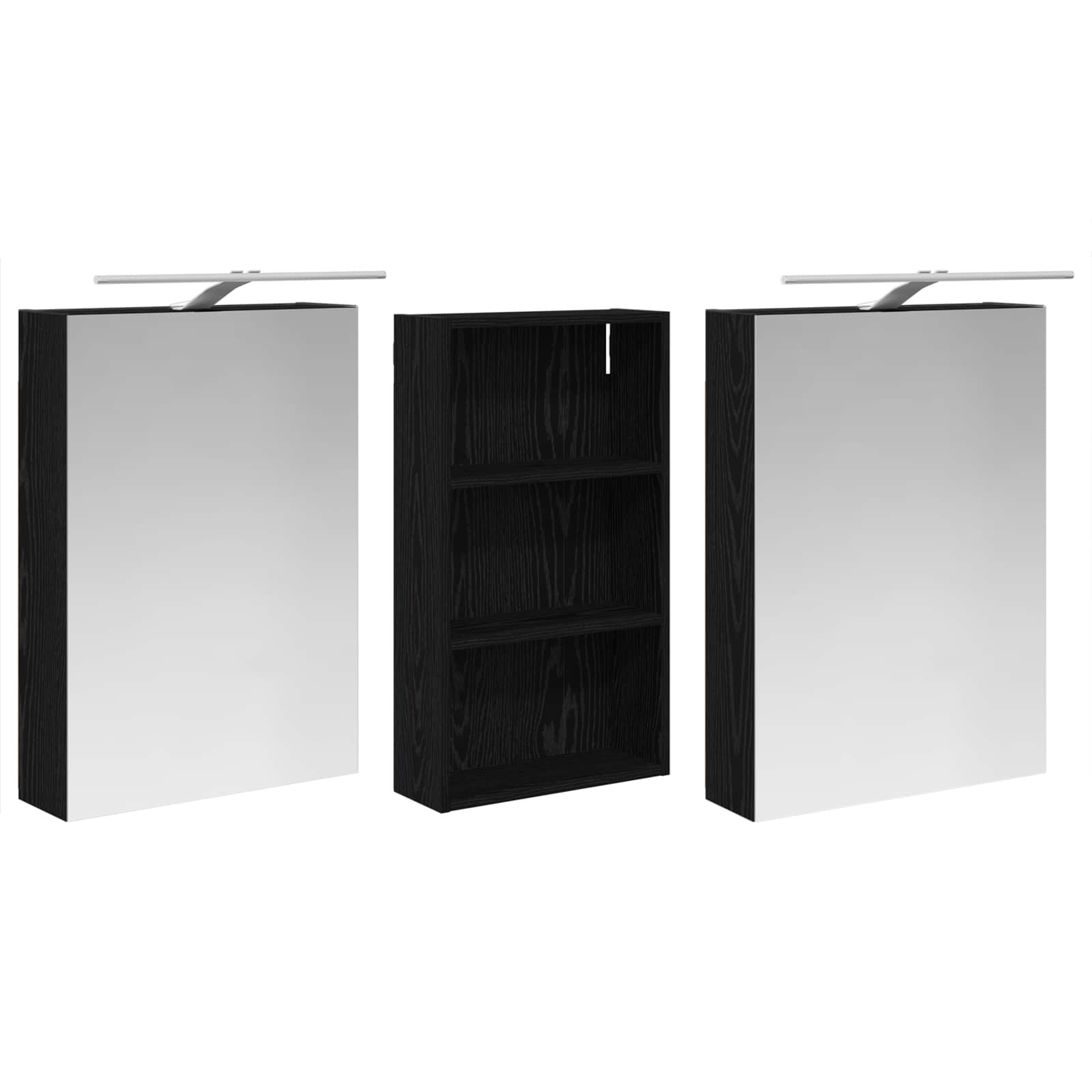 Sada koupelnových skříněk s policí 3 pcs 140 x 14,5 x 70 cm - obrázek 3