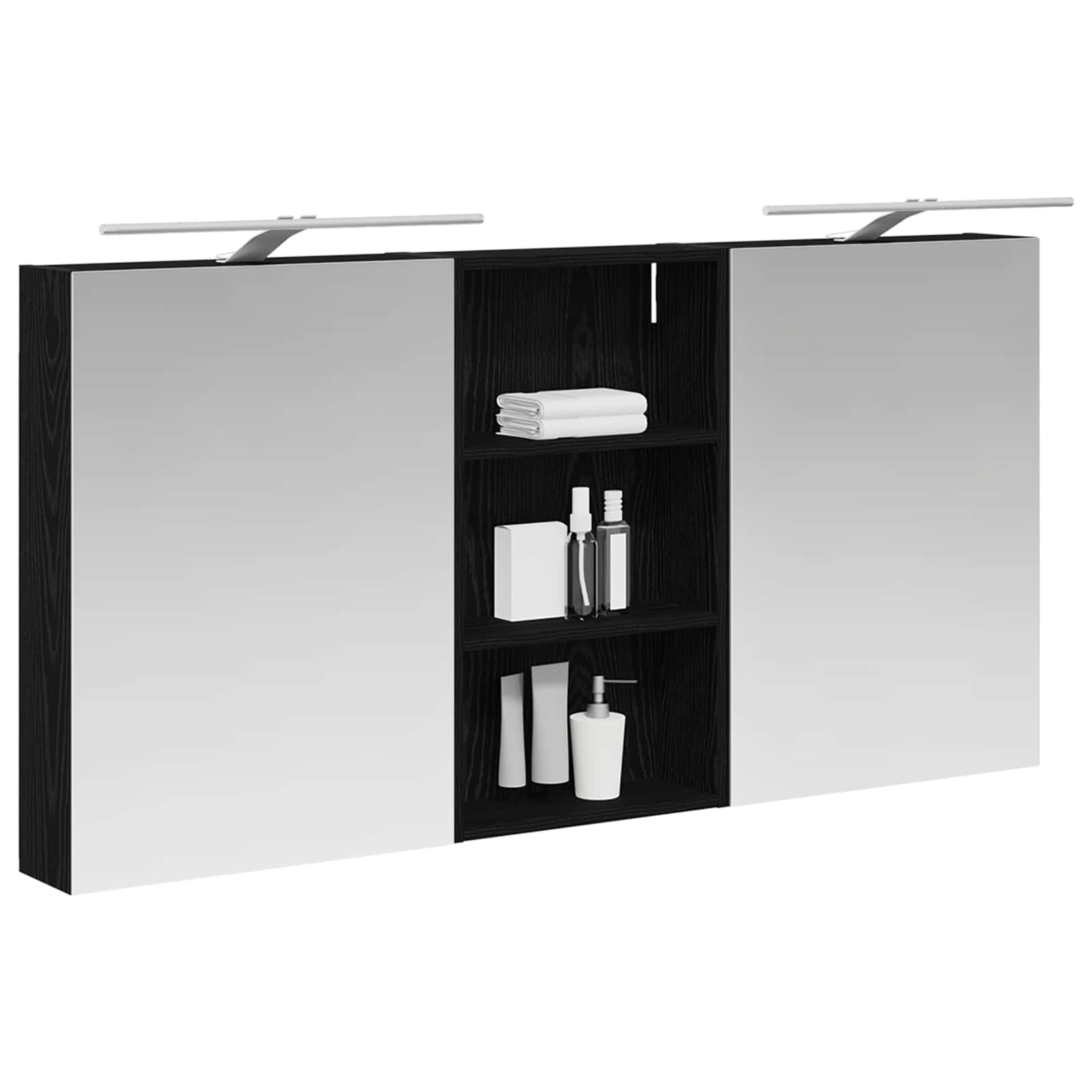 Sada koupelnových skříněk s policí 3 pcs 140 x 14,5 x 70 cm - obrázek 2