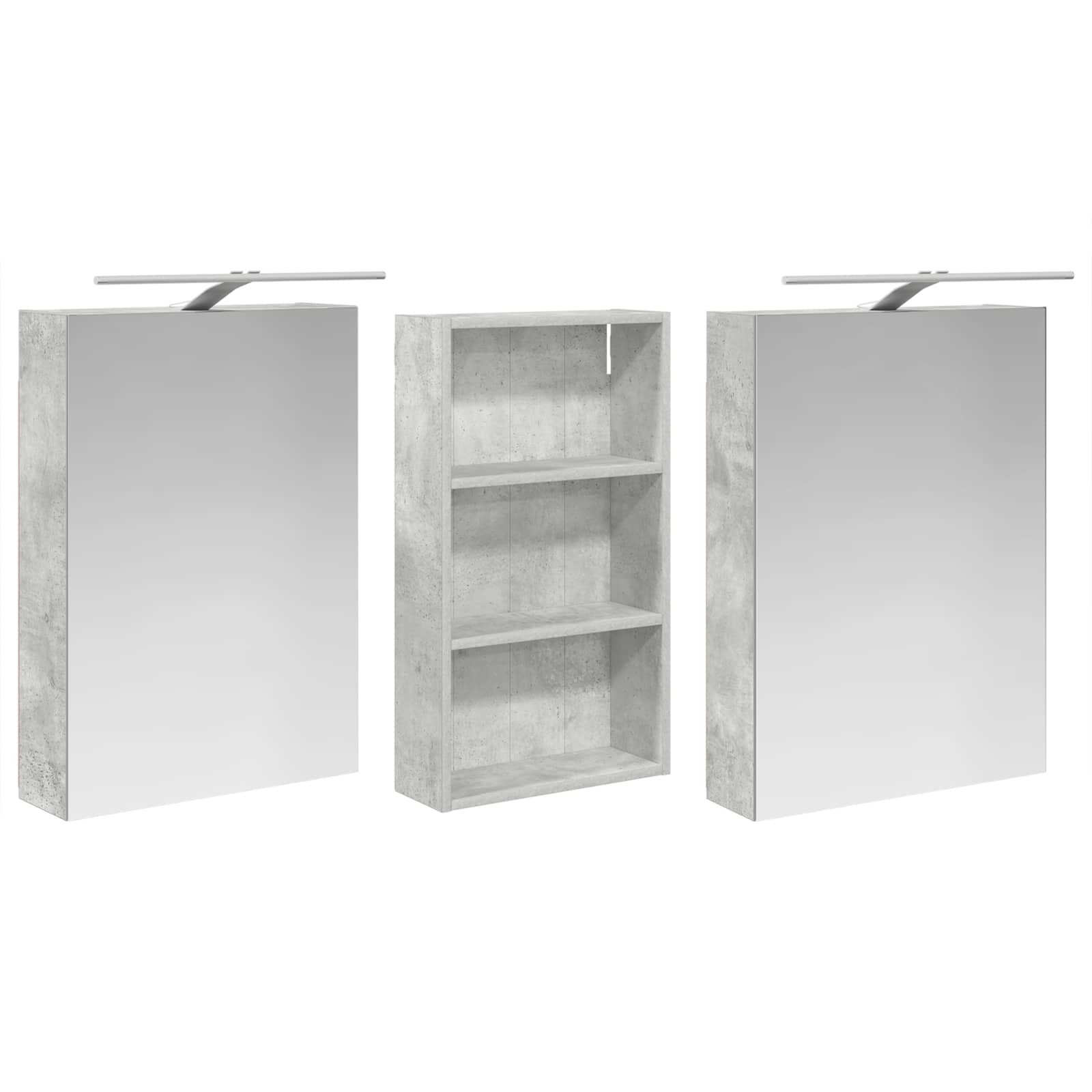 Sada koupelnových skříněk s policí 3 pcs 140 x 14,5 x 70 cm - obrázek 3