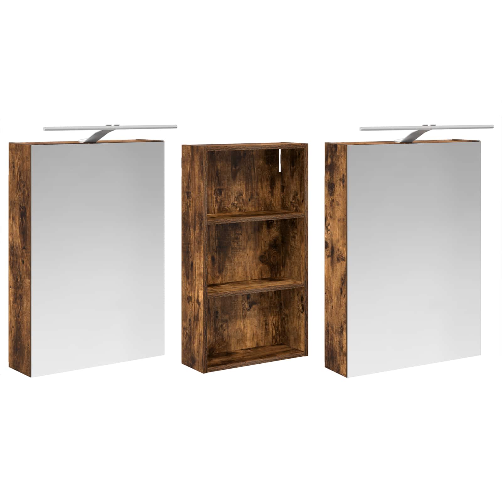Sada koupelnových skříněk s policí 3 pcs 140 x 14,5 x 70 cm - obrázek 3