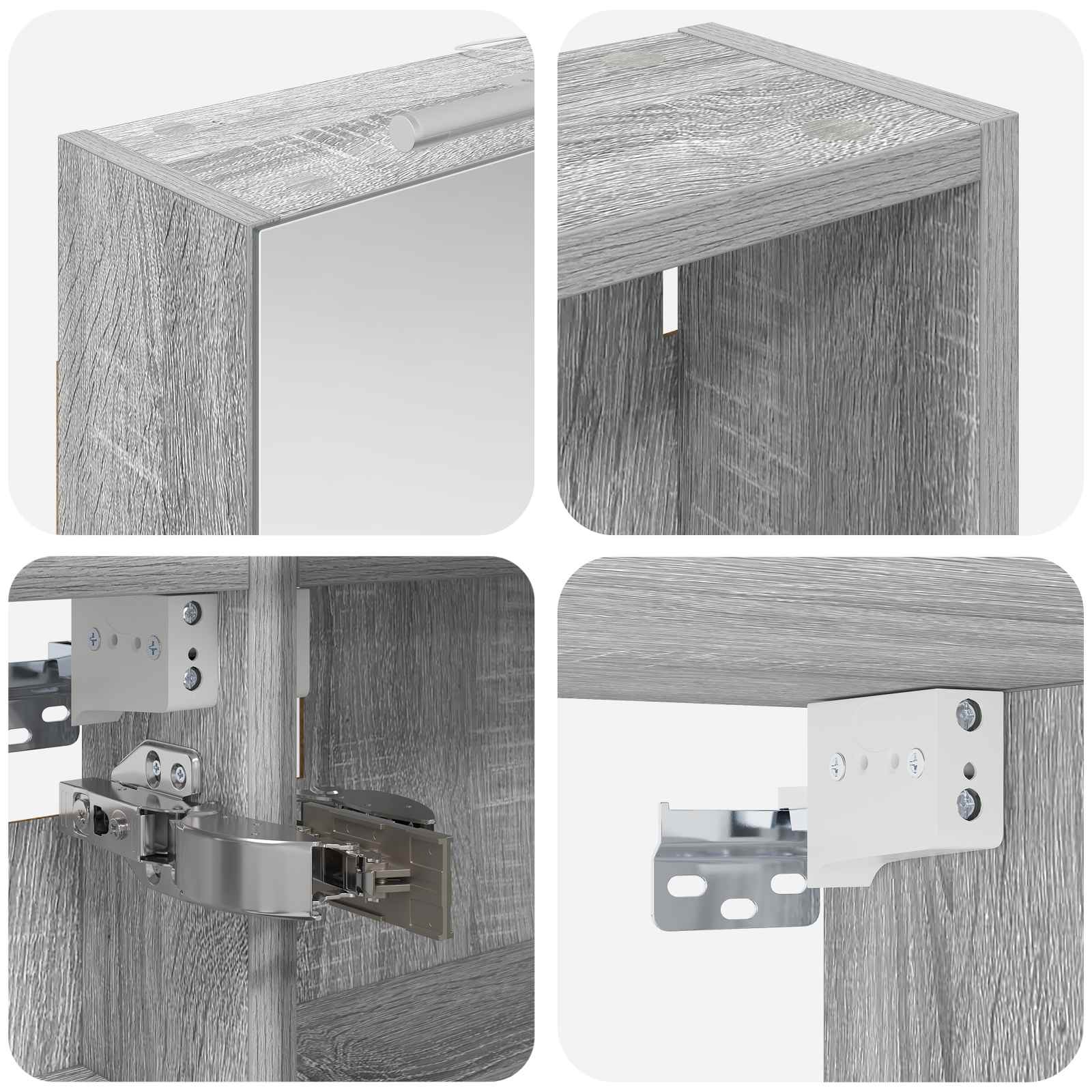 Sada koupelnových skříněk s policí 3 pcs 140 x 14,5 x 70 cm - obrázek 8