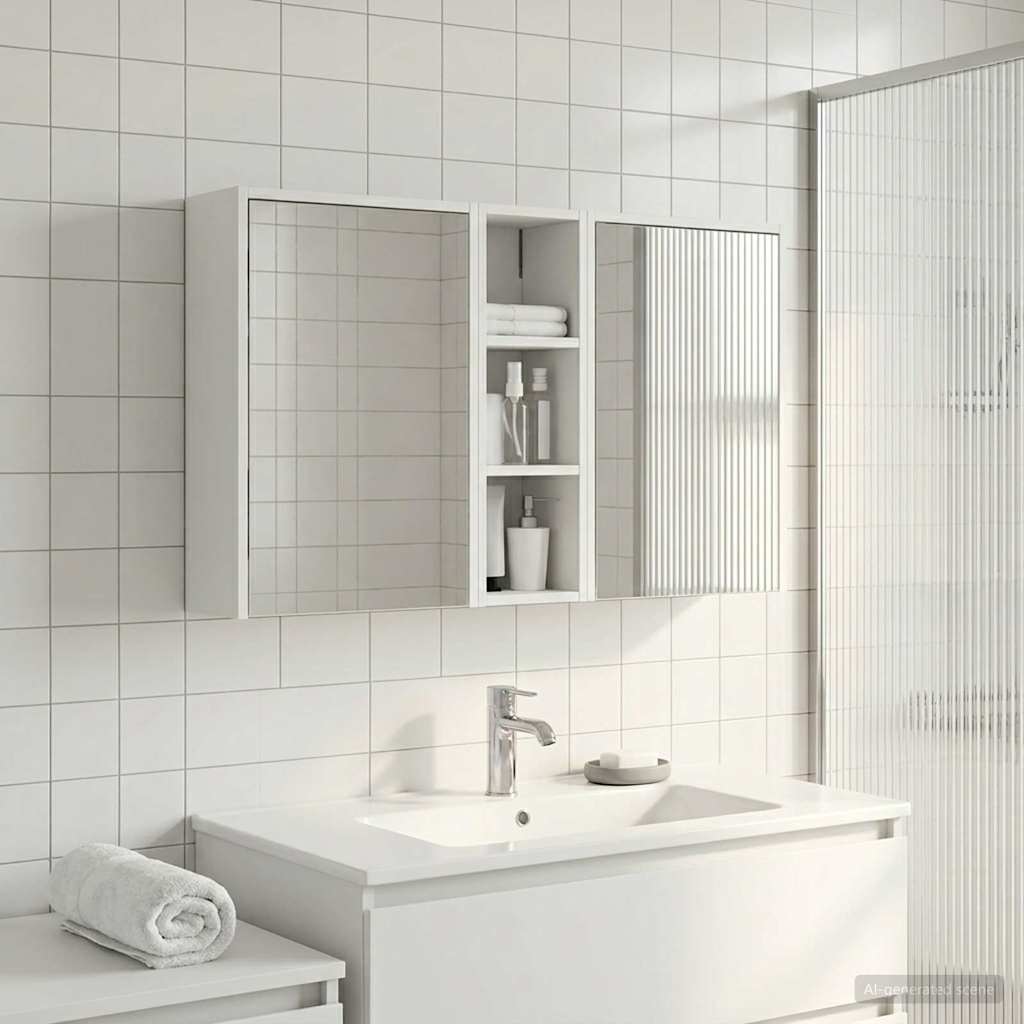 Sada koupelnových skříněk 3 pcs 106 x 16 x 62,5 cm - obrázek 4