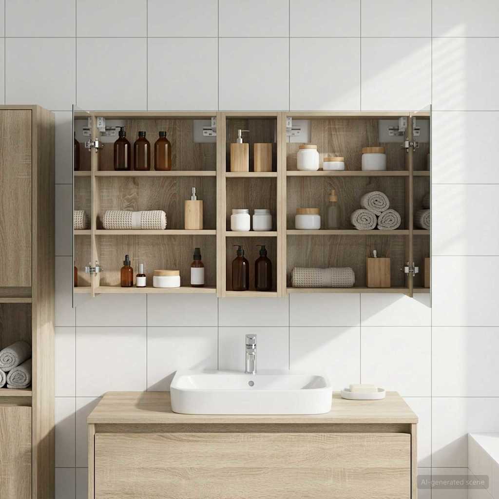 Sada koupelnových skříněk 3 pcs 106 x 16 x 62,5 cm3403794