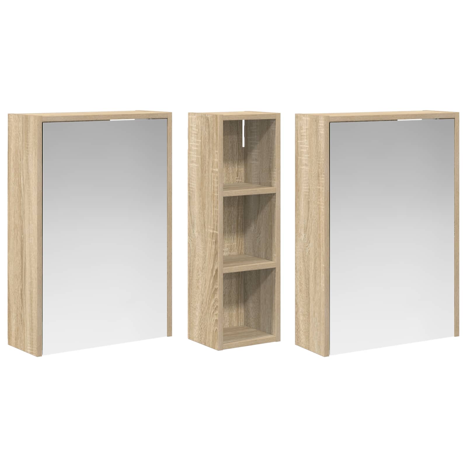 Sada koupelnových skříněk 3 pcs 106 x 16 x 62,5 cm - obrázek 3