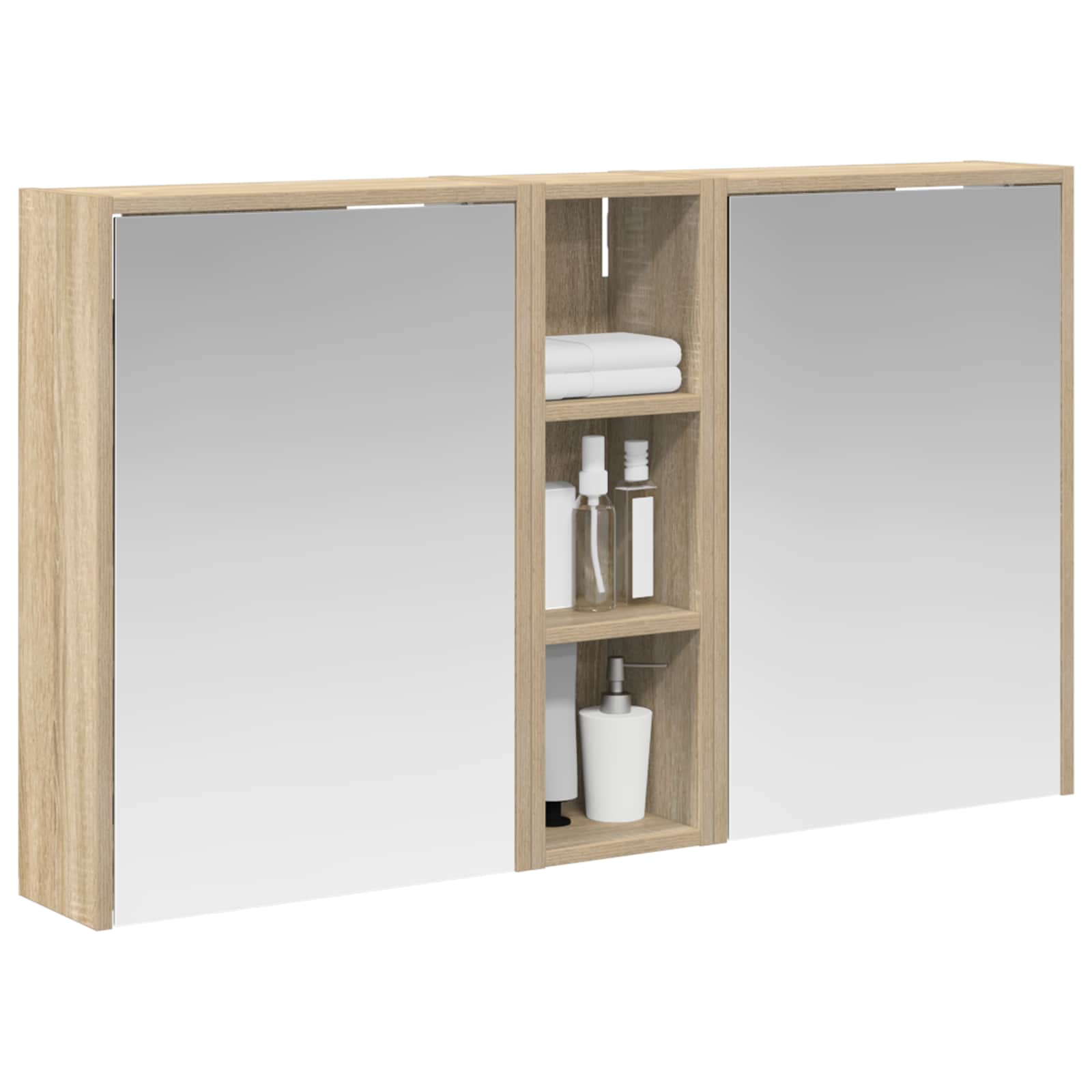 Sada koupelnových skříněk 3 pcs 106 x 16 x 62,5 cm - obrázek 2