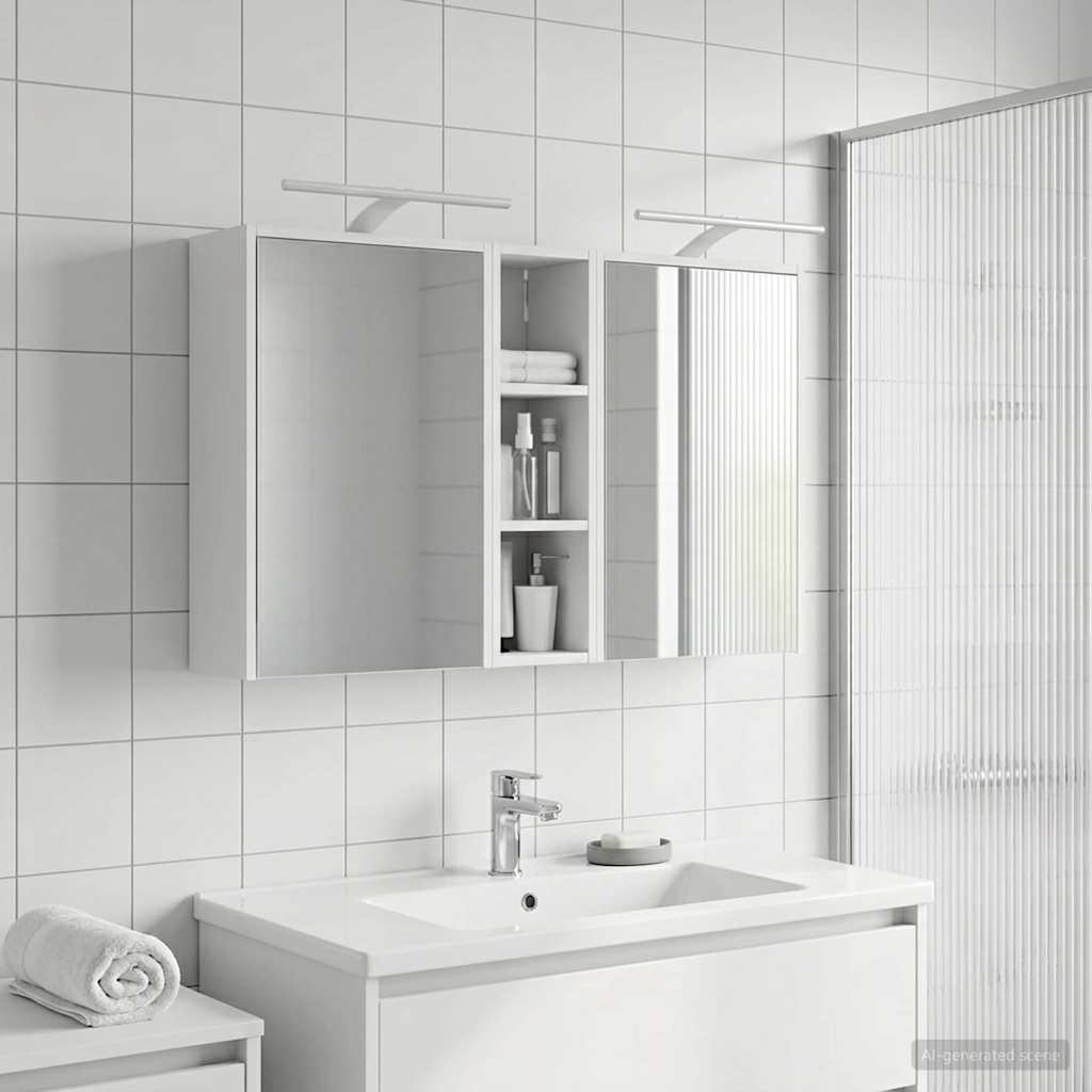 Sada koupelnových skříněk 3 pcs 106 x 16 x 62,5 cm - obrázek 4