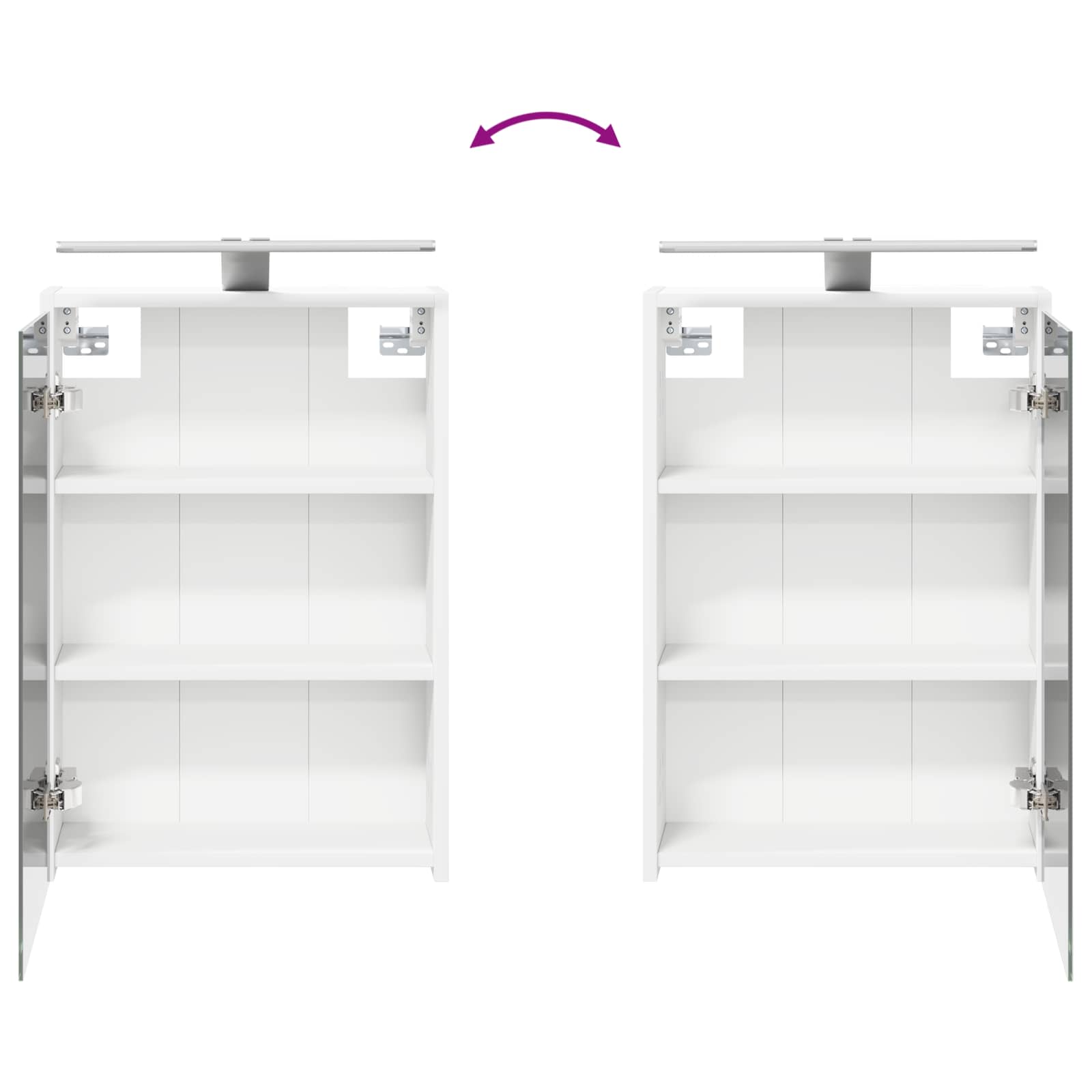 Sada koupelnových skříněk 3 pcs 106 x 16 x 62,5 cm - obrázek 12