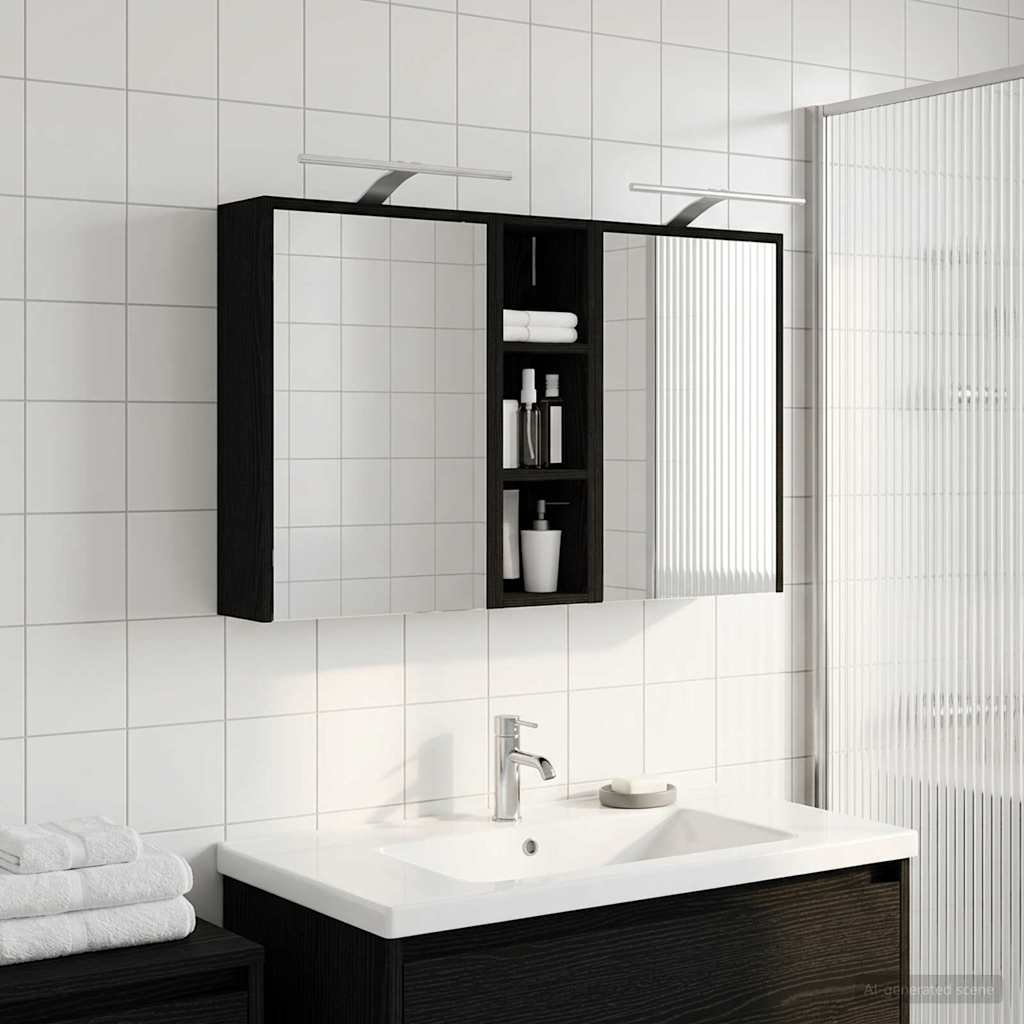 Sada koupelnových skříněk 3 pcs 106 x 16 x 62,5 cm - obrázek 4
