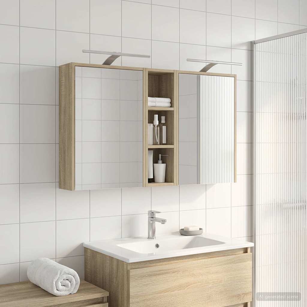 Sada koupelnových skříněk 3 pcs 106 x 16 x 62,5 cm - obrázek 4