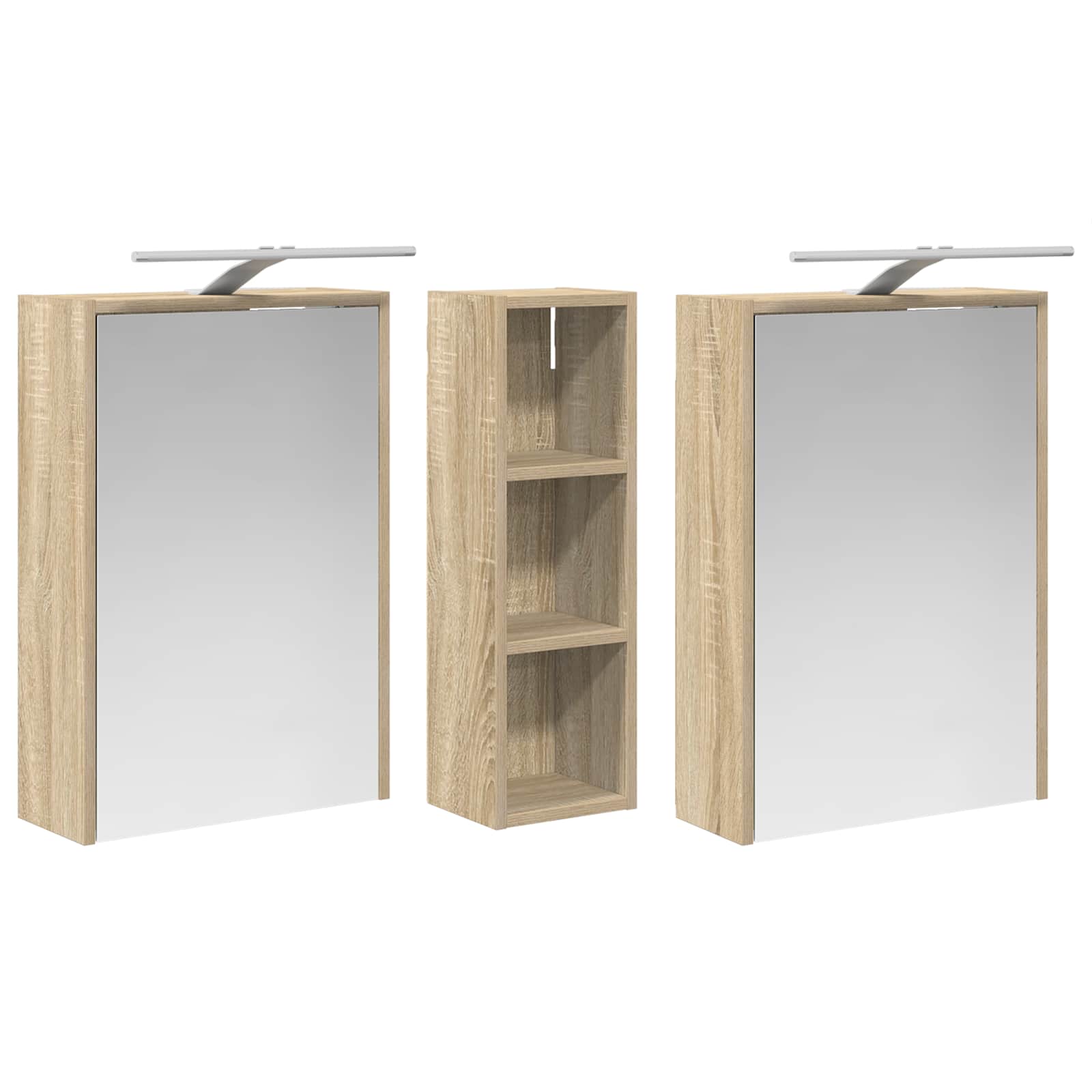 Sada koupelnových skříněk 3 pcs 106 x 16 x 62,5 cm - obrázek 5