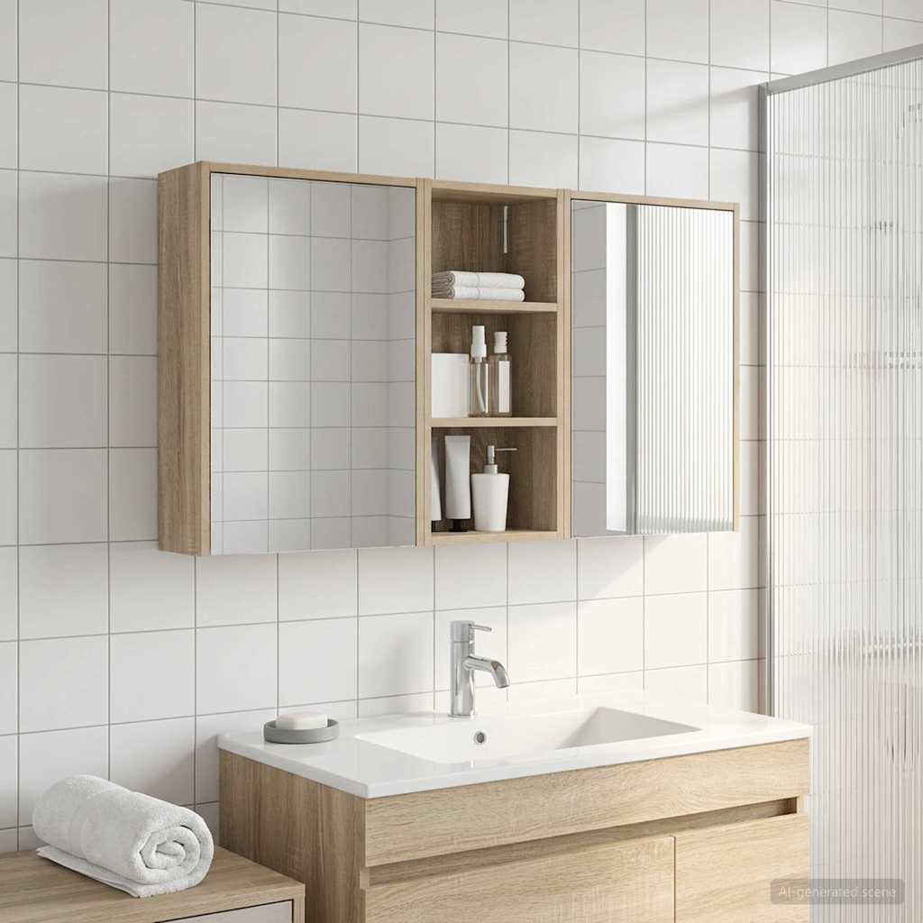 Sada koupelnových skříněk 3 pcs 116 x 16 x 62,5 cm - obrázek 4