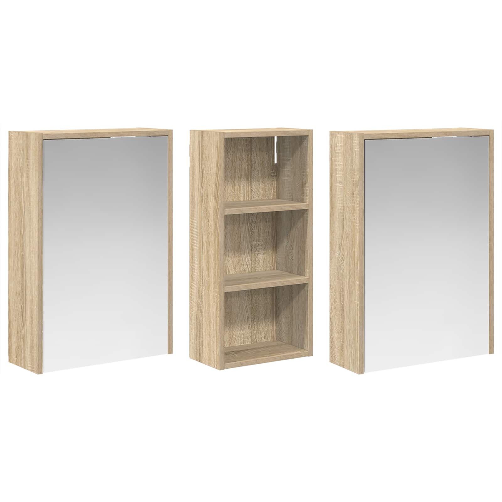 Sada koupelnových skříněk 3 pcs 116 x 16 x 62,5 cm - obrázek 5