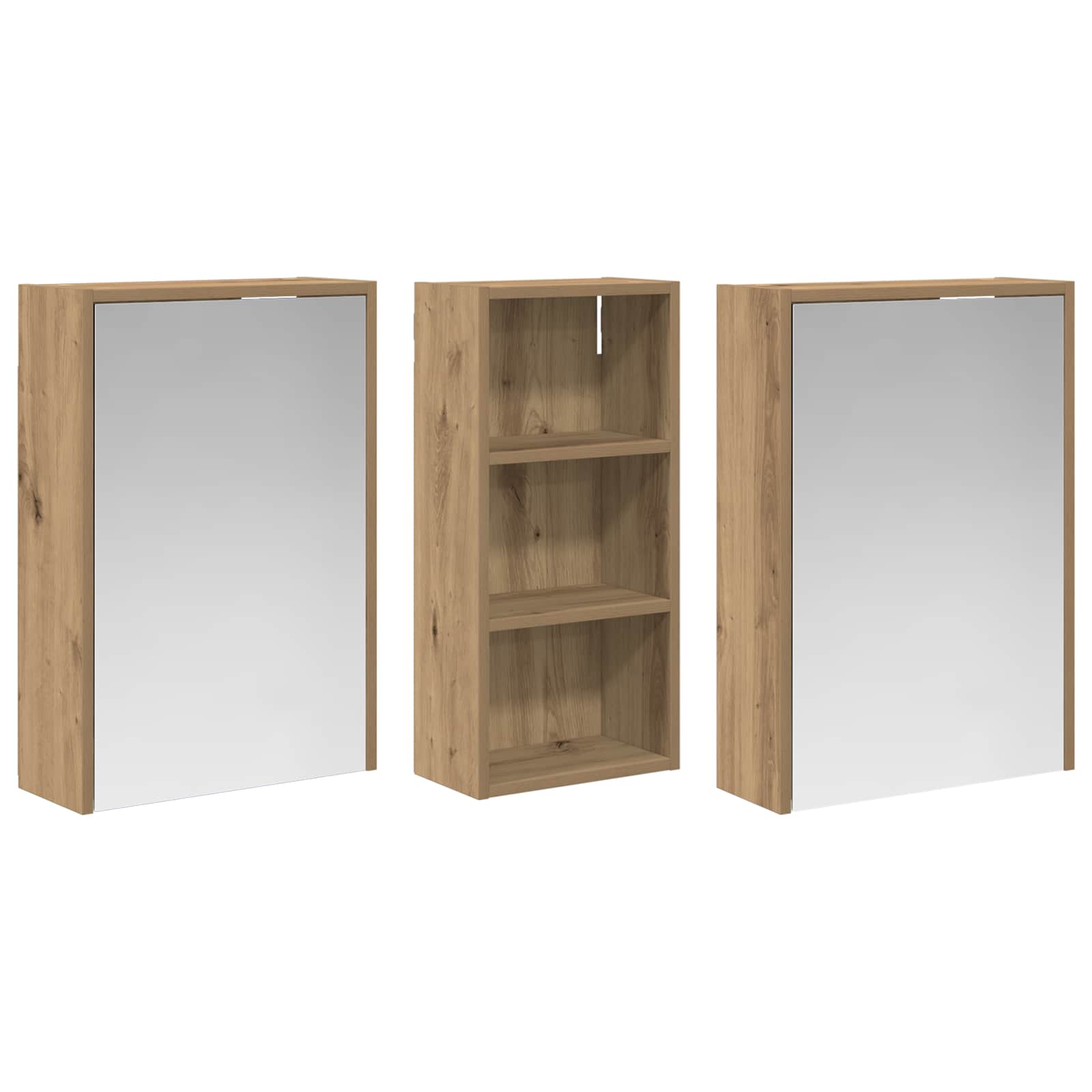 Sada koupelnových skříněk 3 pcs 116 x 16 x 62,5 cm - obrázek 5
