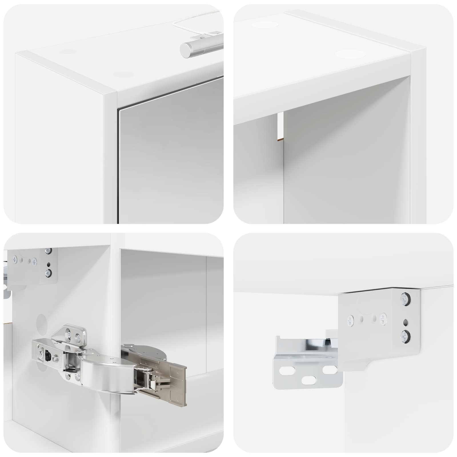 Badkamerkastenset voor 3 pcs 116 x 16 x 62,5 cm Bewerkt hout - Afbeelding 10