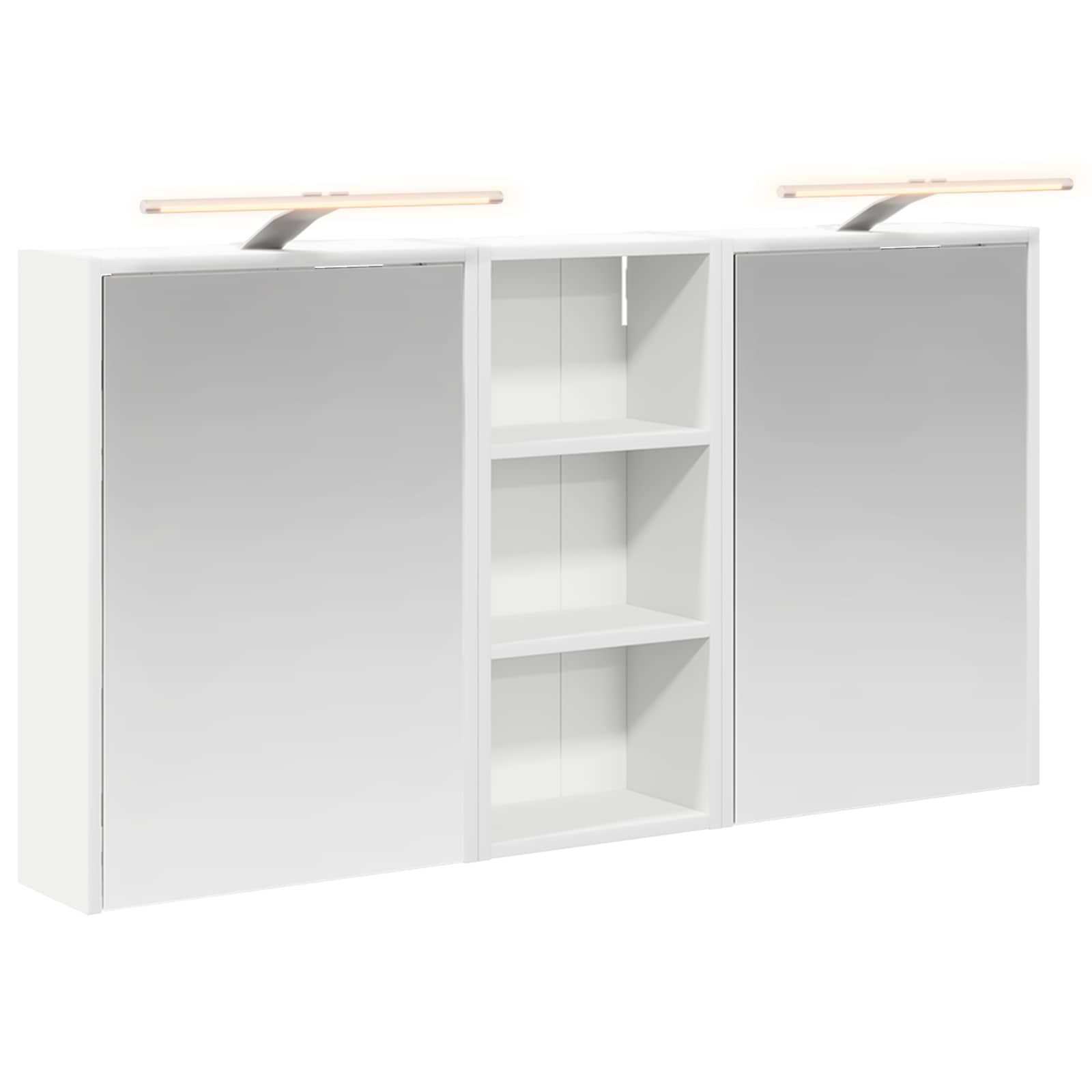 Badkamerkastenset voor 3 pcs 116 x 16 x 62,5 cm Bewerkt hout - Afbeelding 2