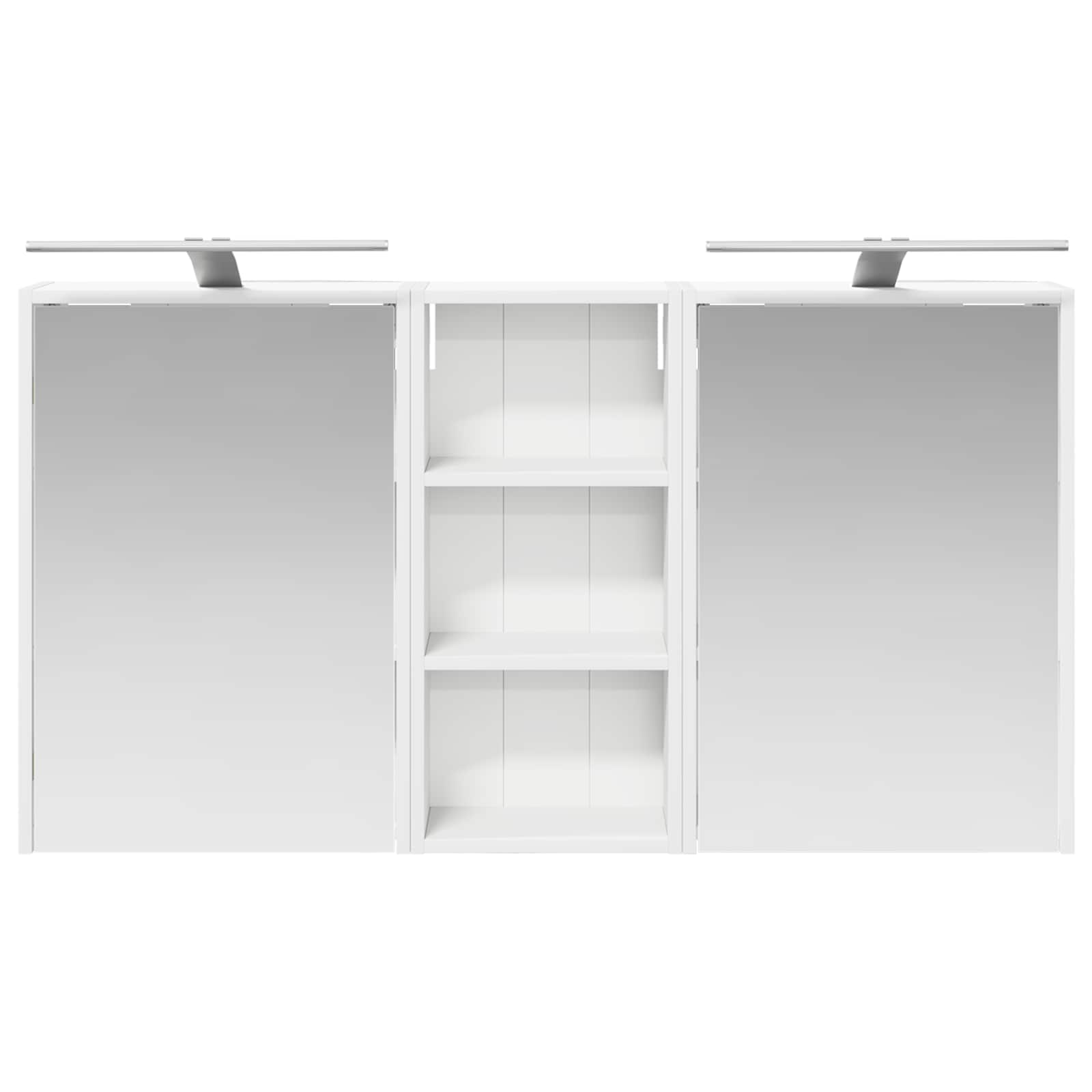 Badkamerkastenset voor 3 pcs 116 x 16 x 62,5 cm Bewerkt hout - Afbeelding 6