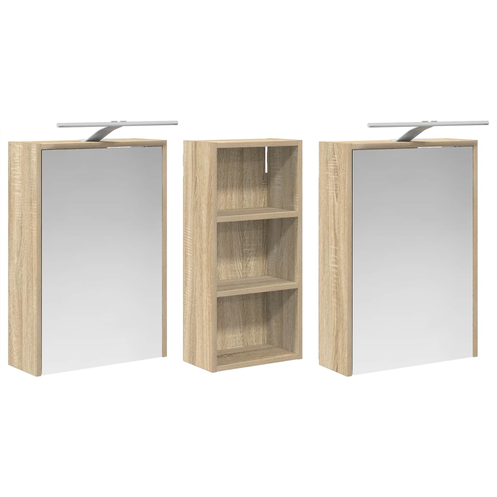 Sada koupelnových skříněk 3 pcs 116 x 16 x 62,5 cm - obrázek 5