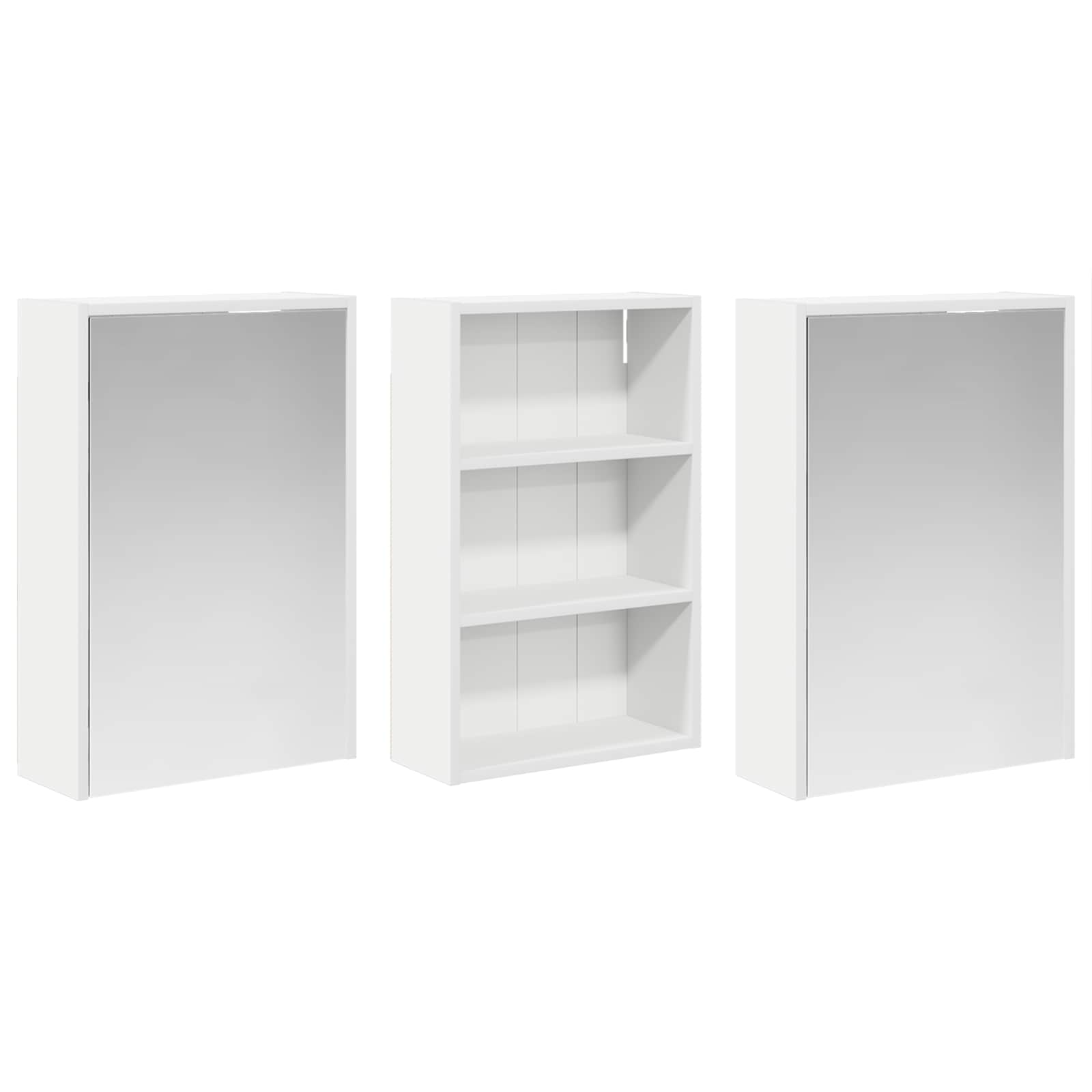 Sada koupelnových skříněk s policí 3 pcs 126 x 16 x 62,5 cm - obrázek 5