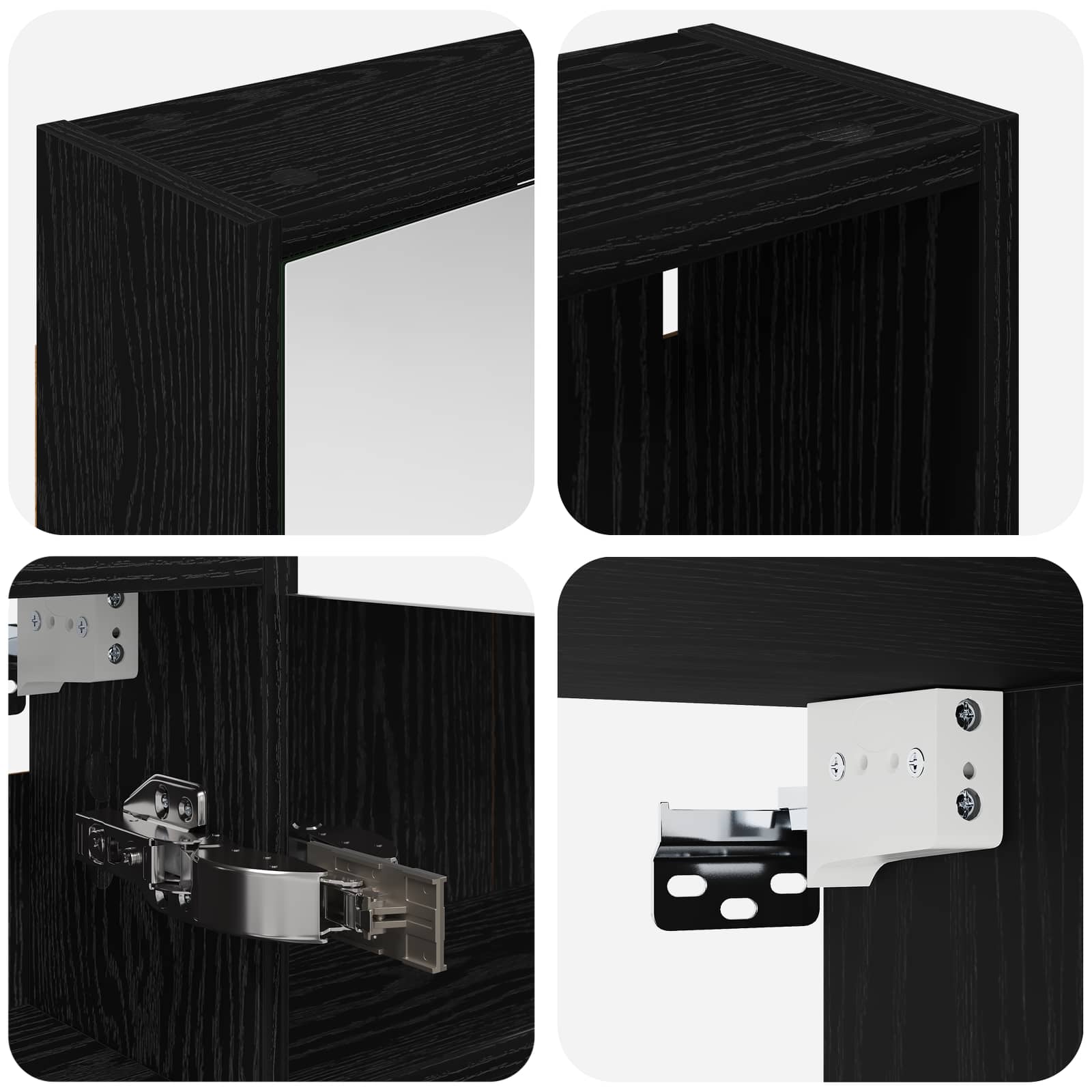 Sada koupelnových skříněk s policí 3 pcs 126 x 16 x 62,5 cm - obrázek 10