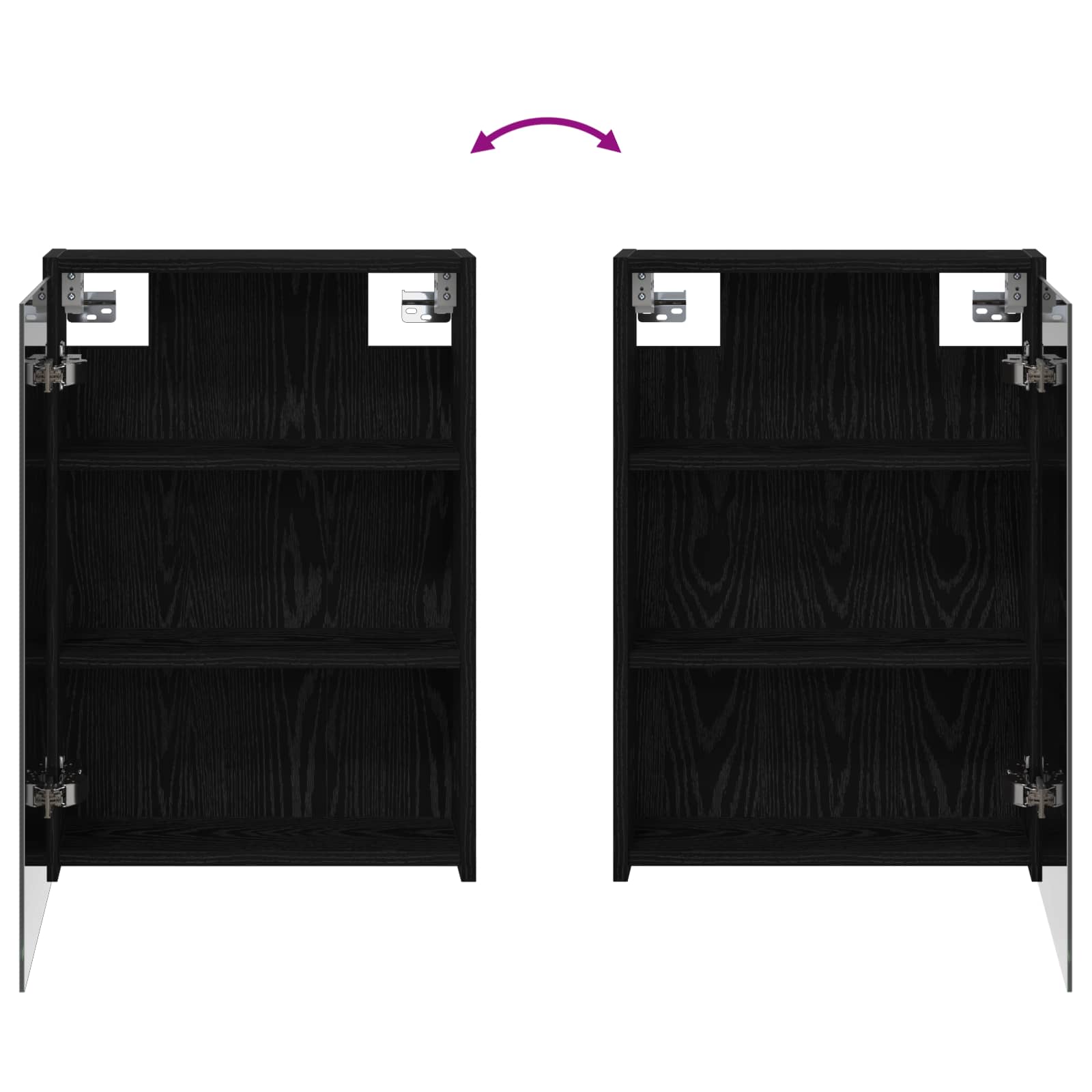 Sada koupelnových skříněk s policí 3 pcs 126 x 16 x 62,5 cm - obrázek 11