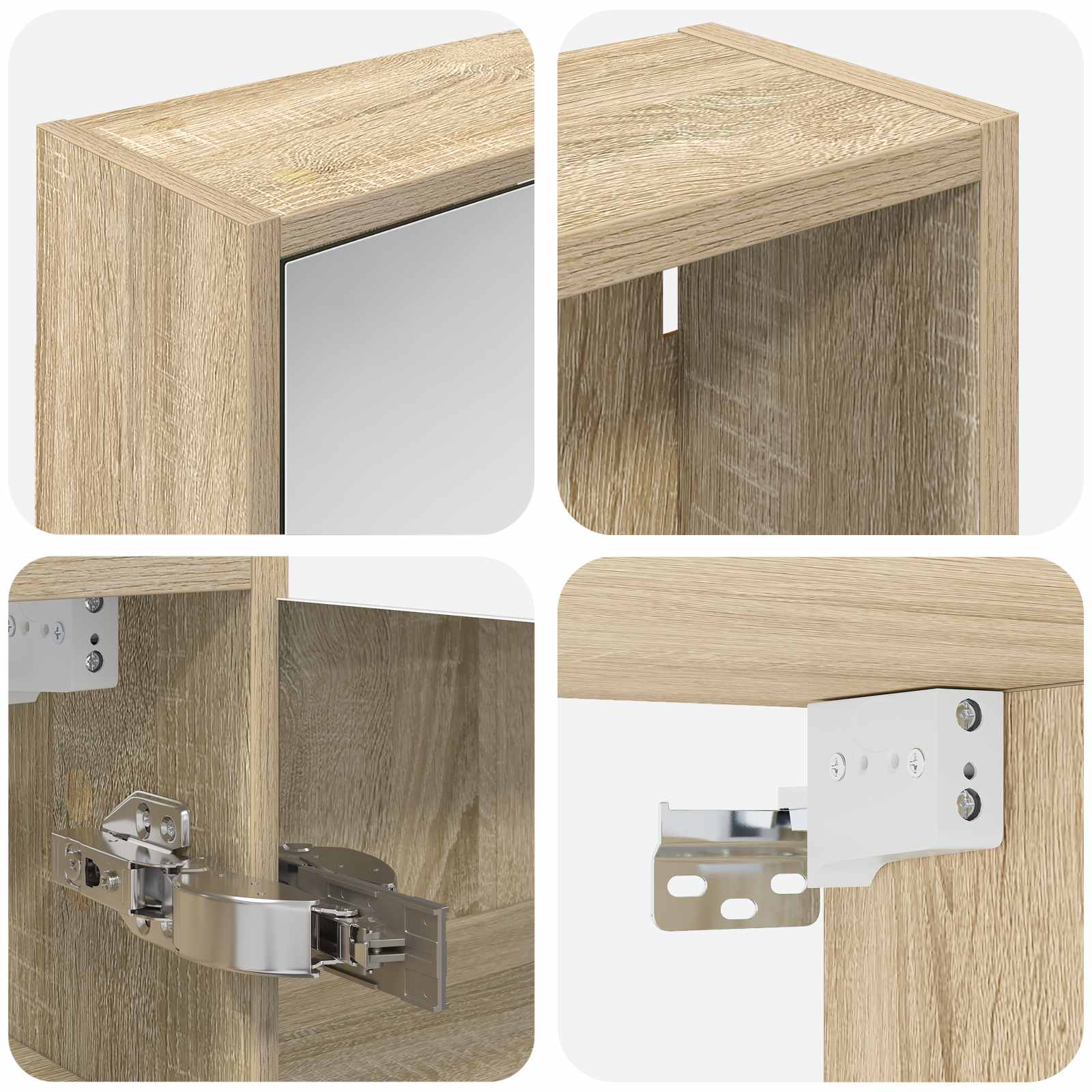 Sada koupelnových skříněk s policí 3 pcs 126 x 16 x 62,5 cm - obrázek 10