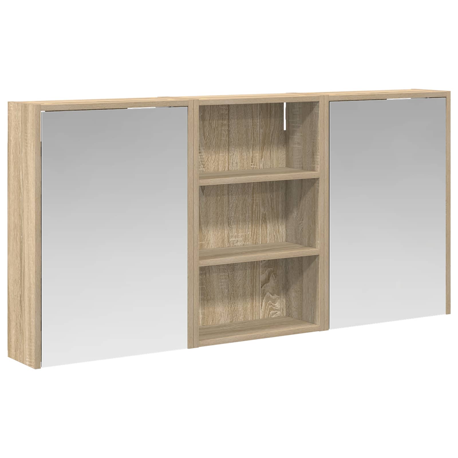 Sada koupelnových skříněk s policí 3 pcs 126 x 16 x 62,5 cm - obrázek 2