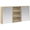 vidaXL Vannitoa kapikomplekt 3 tk 126 x 16 x 62.5 cm Tehispuit