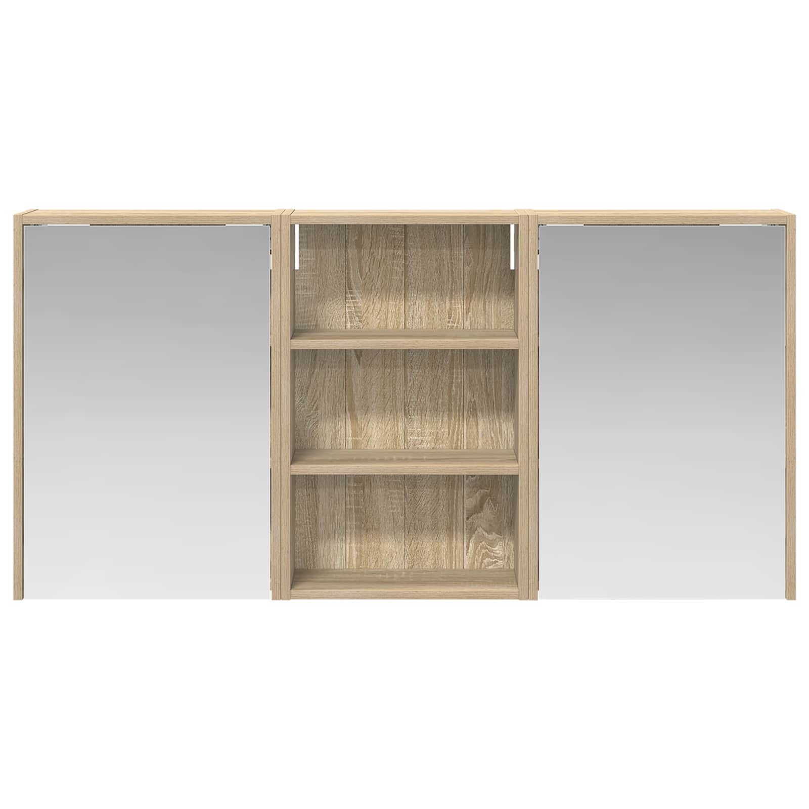 Sada koupelnových skříněk s policí 3 pcs 126 x 16 x 62,5 cm - obrázek 6