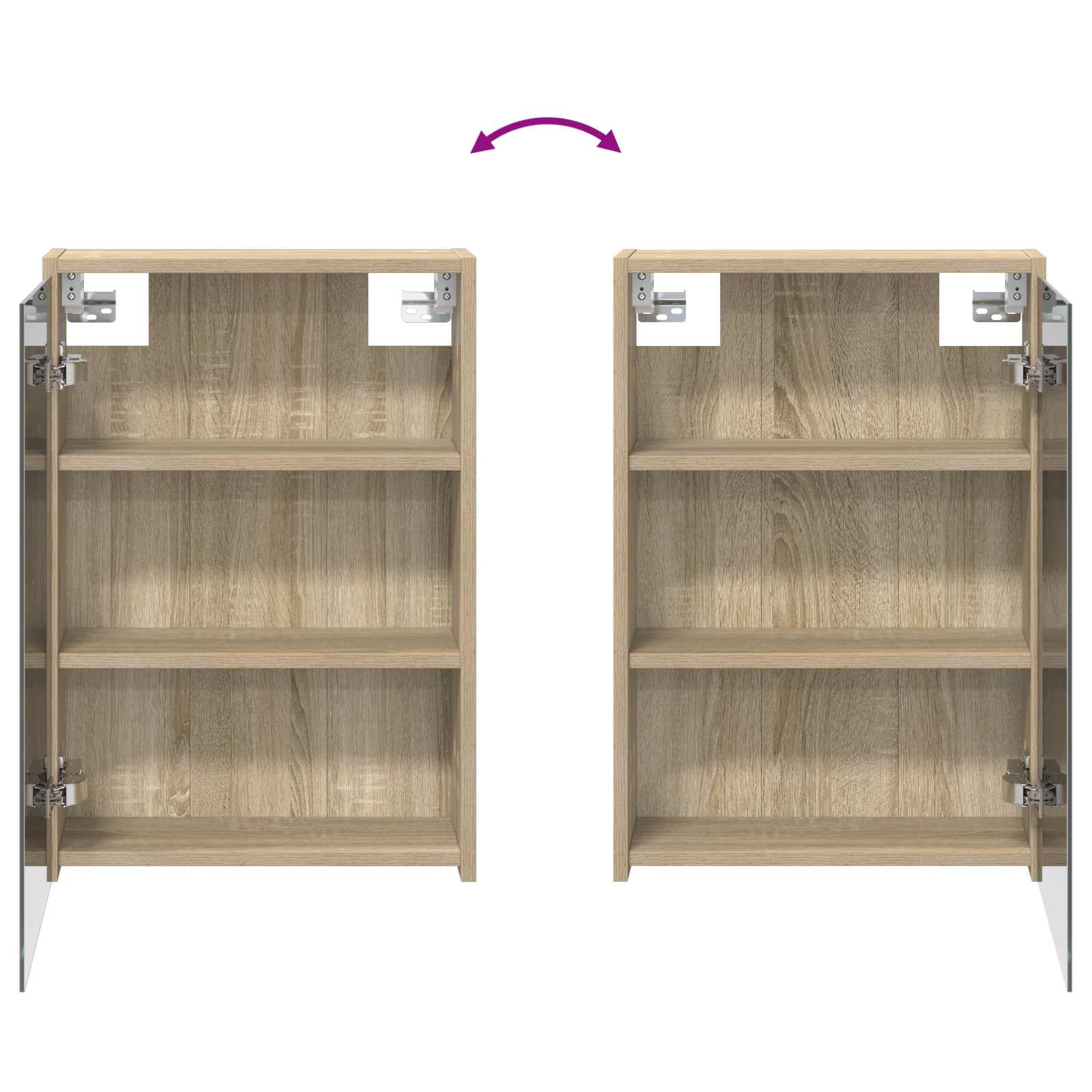 Sada koupelnových skříněk s policí 3 pcs 126 x 16 x 62,5 cm - obrázek 11
