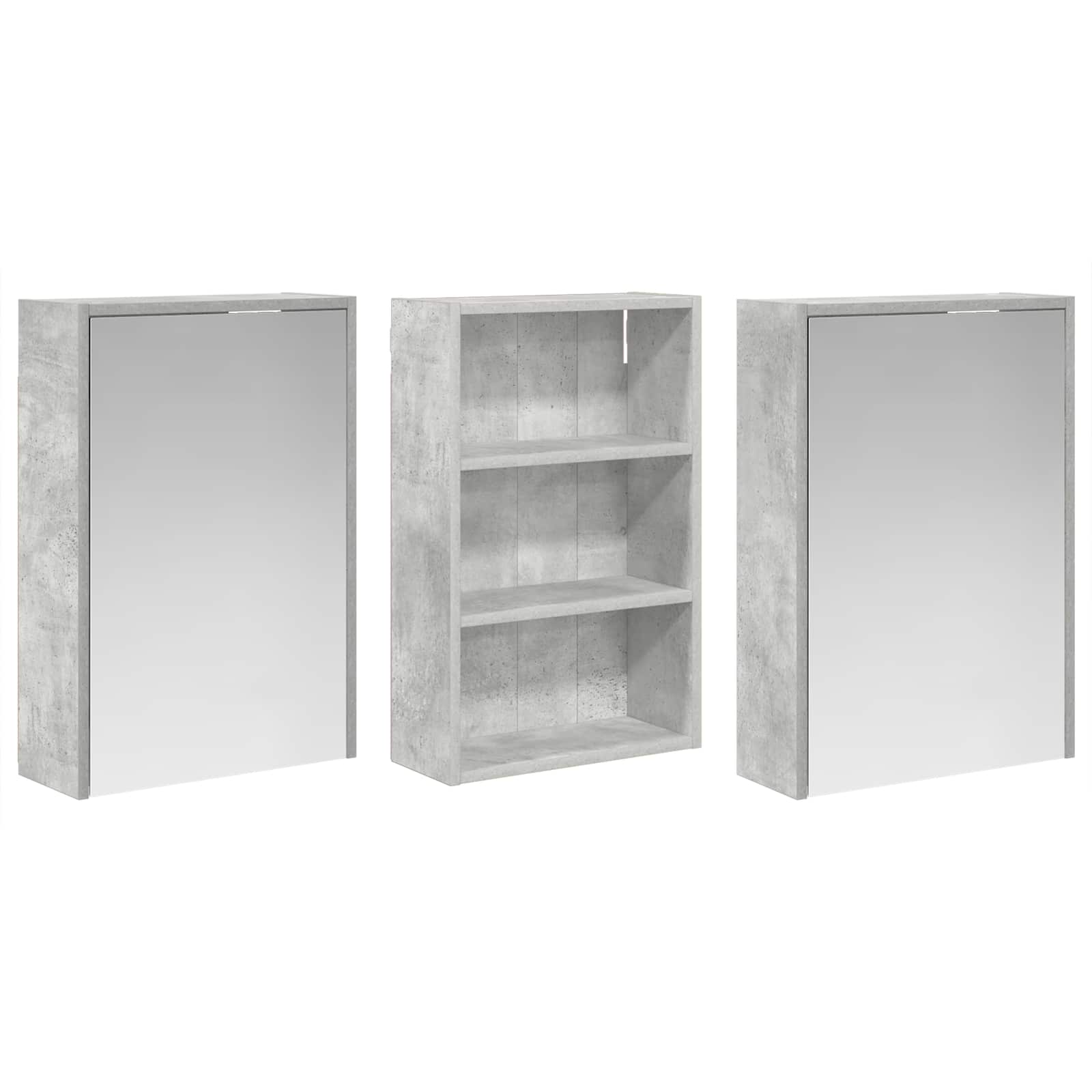Sada koupelnových skříněk s policí 3 pcs 126 x 16 x 62,5 cm - obrázek 5