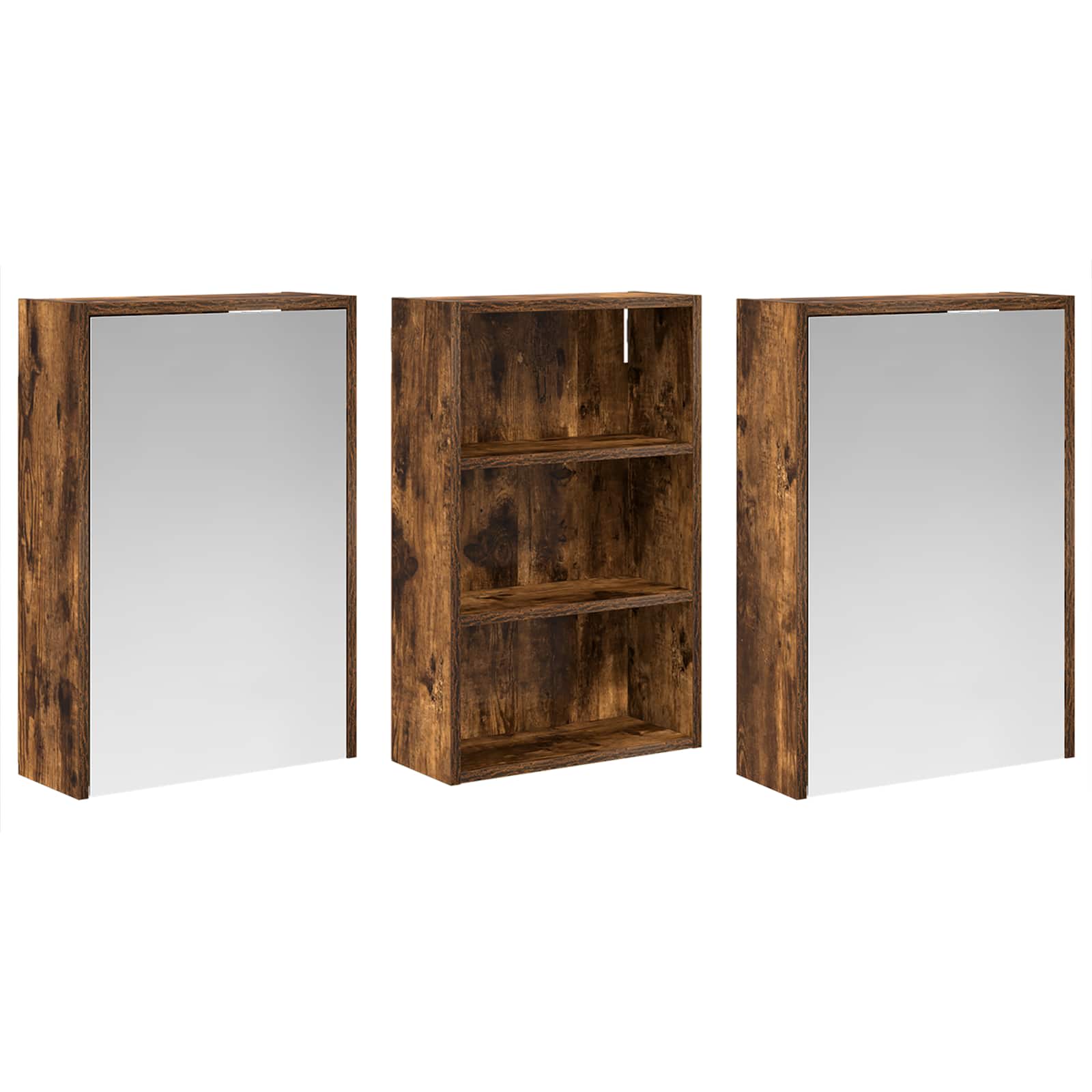 Sada koupelnových skříněk s policí 3 pcs 126 x 16 x 62,5 cm - obrázek 5