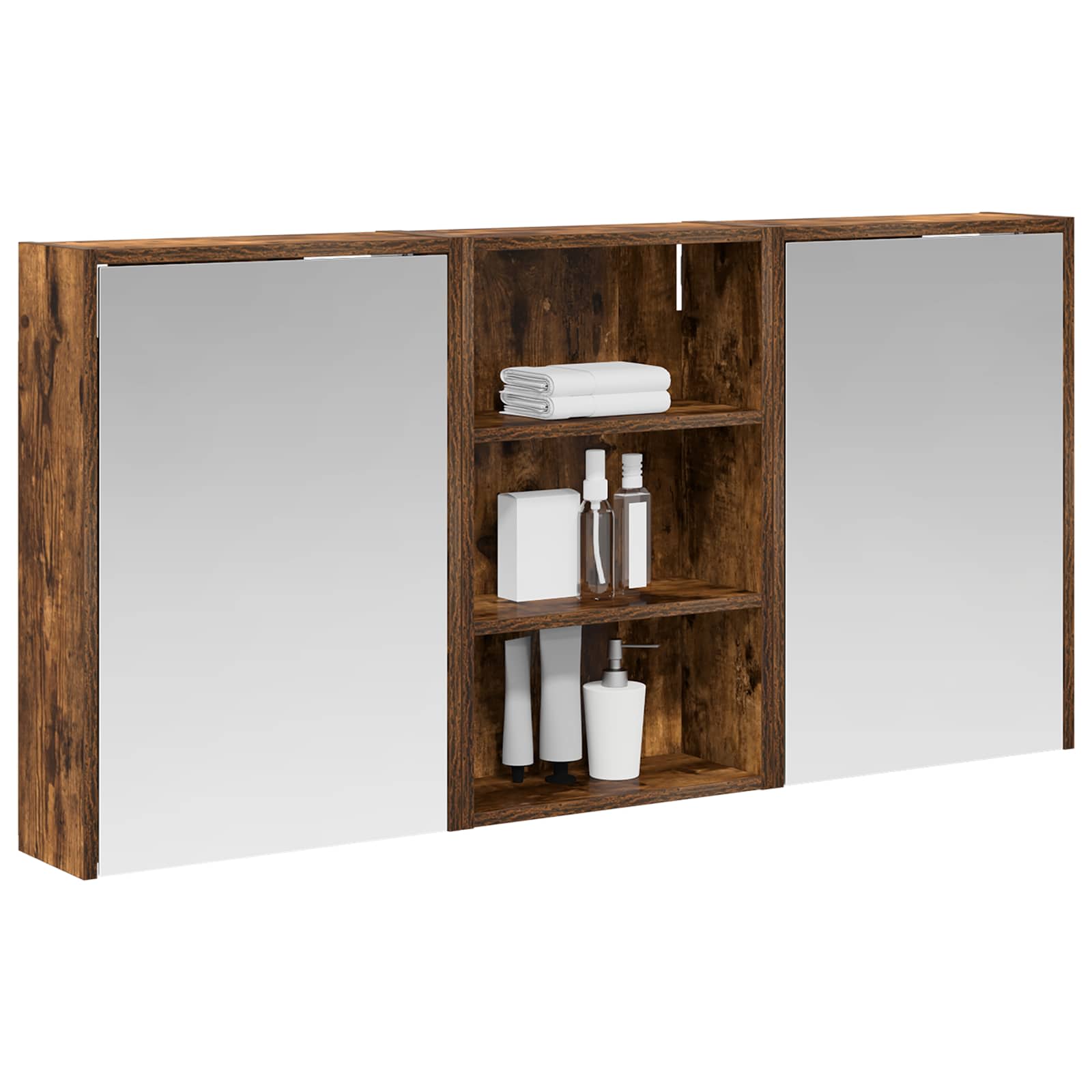 Sada koupelnových skříněk s policí 3 pcs 126 x 16 x 62,5 cm - obrázek 3