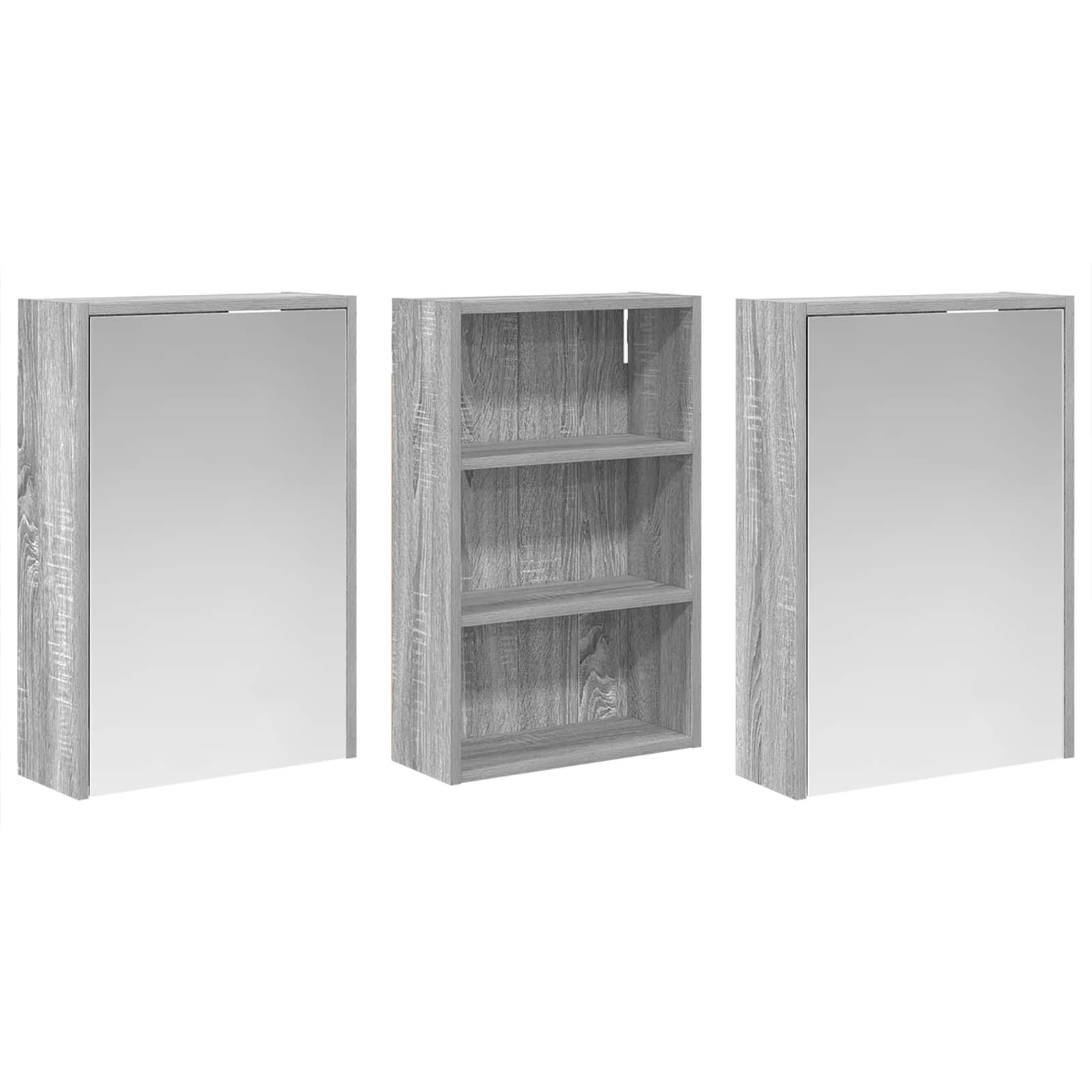 Sada koupelnových skříněk s policí 3 pcs 126 x 16 x 62,5 cm - obrázek 5