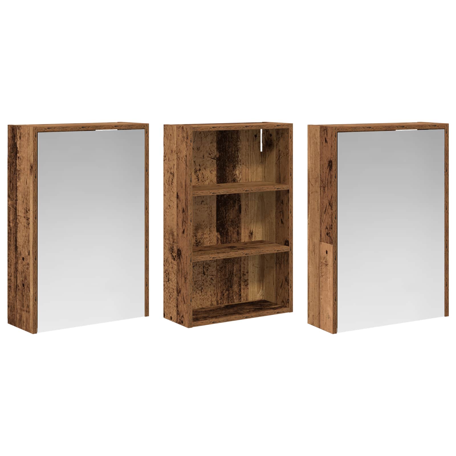 Sada koupelnových skříněk s policí 3 pcs 126 x 16 x 62,5 cm - obrázek 5