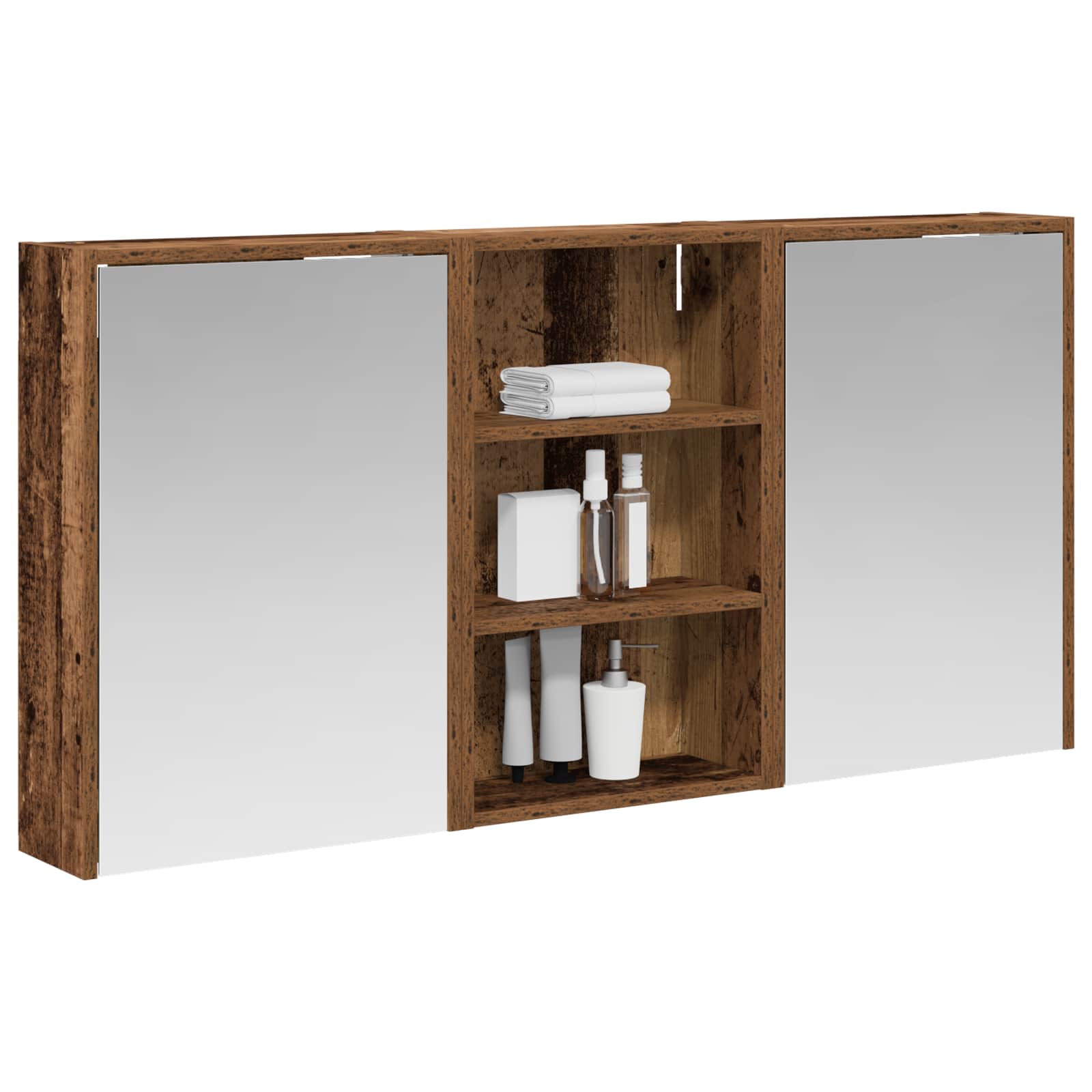 Sada koupelnových skříněk s policí 3 pcs 126 x 16 x 62,5 cm - obrázek 3