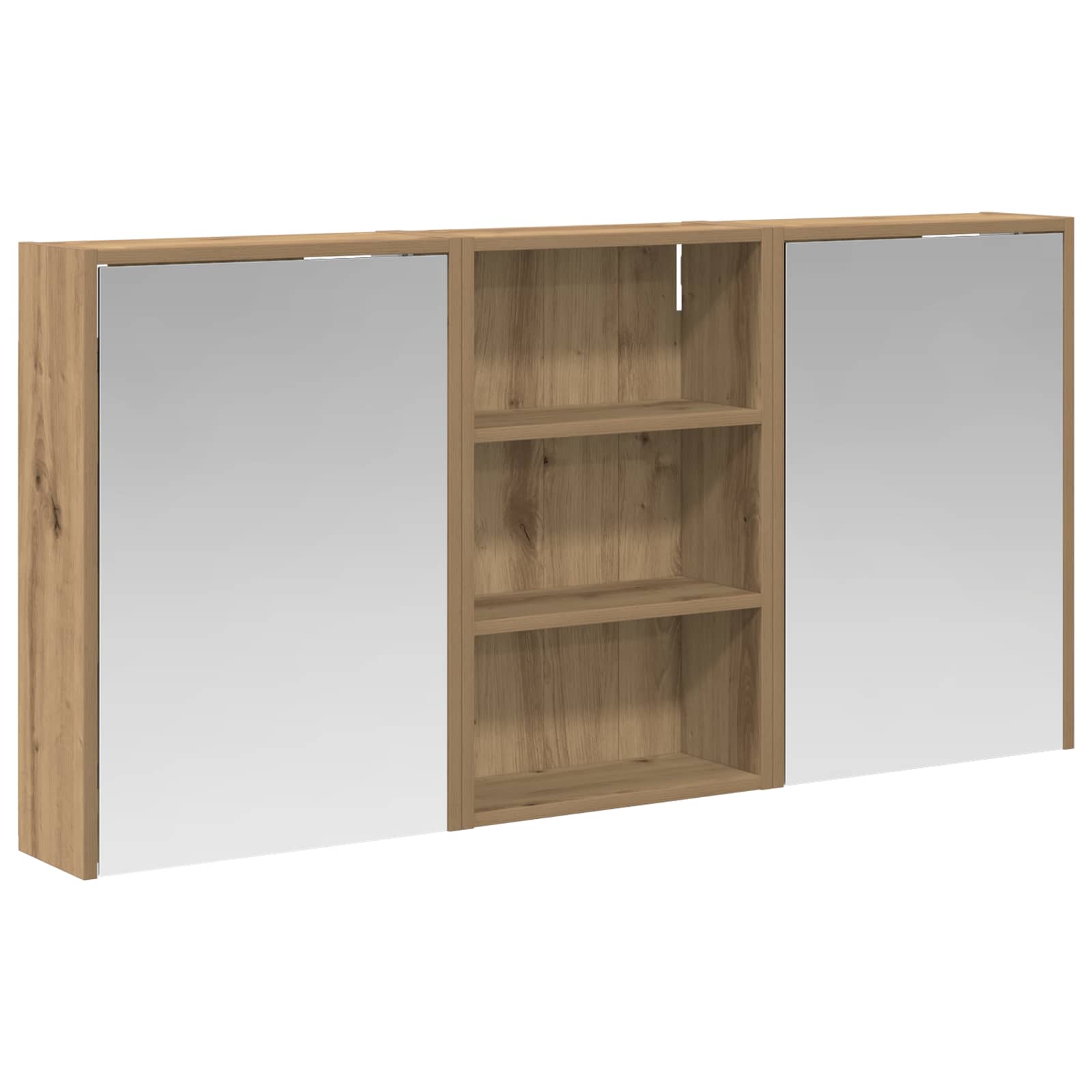 Sada koupelnových skříněk s policí 3 pcs 126 x 16 x 62,5 cm - obrázek 2
