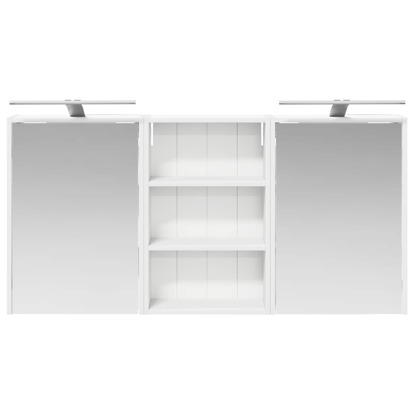 Sada koupelnových skříněk s policí 3 pcs 126 x 16 x 62,5 cm - obrázek 6