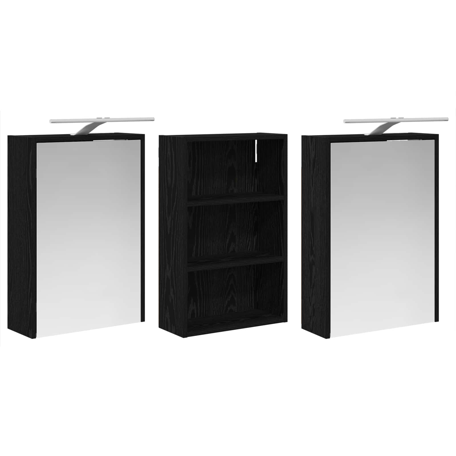Sada koupelnových skříněk s policí 3 pcs 126 x 16 x 62,5 cm - obrázek 5