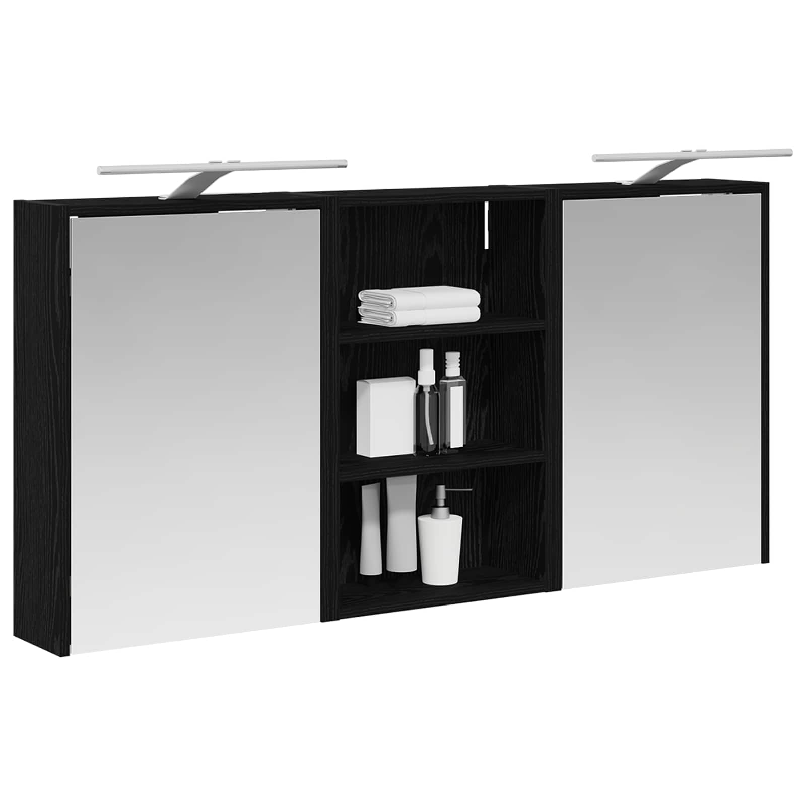 Sada koupelnových skříněk s policí 3 pcs 126 x 16 x 62,5 cm - obrázek 3
