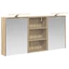 vidaXL Vannitoa kapikomplekt 3 tk 126 x 16 x 62.5 cm Tehispuit