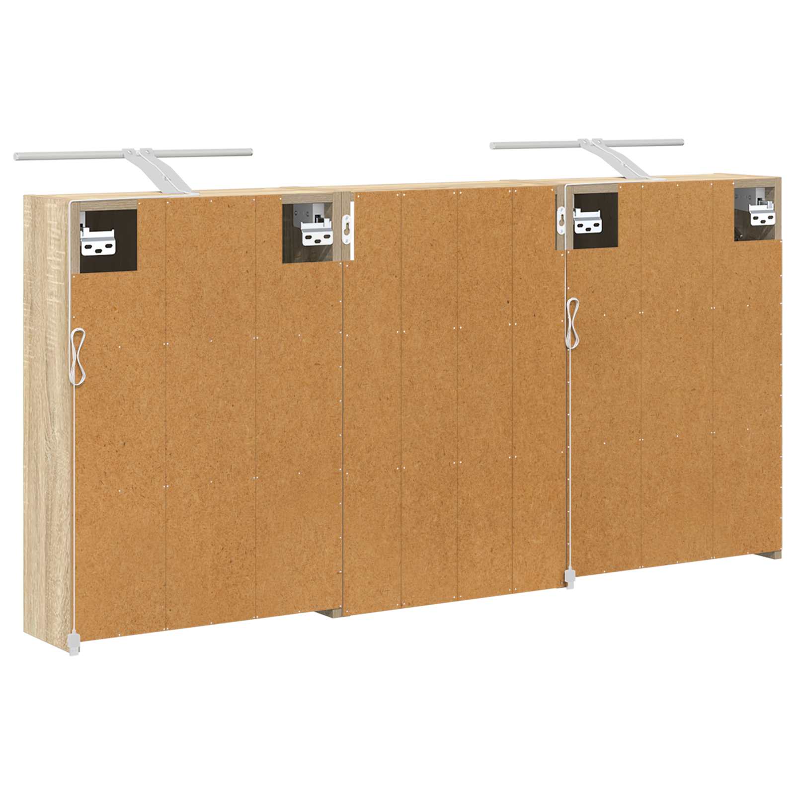 Sada koupelnových skříněk s policí 3 pcs 126 x 16 x 62,5 cm - obrázek 9
