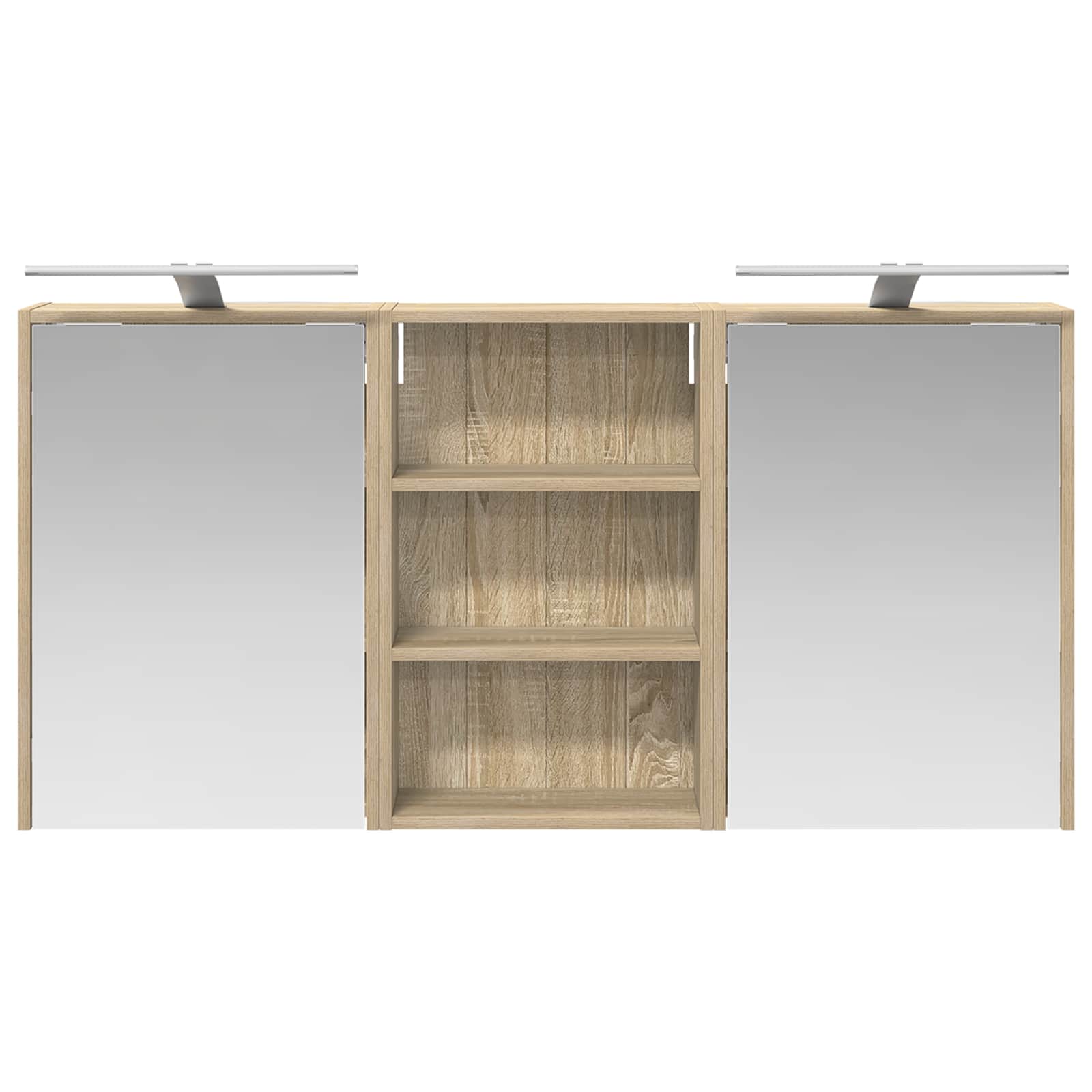 Sada koupelnových skříněk s policí 3 pcs 126 x 16 x 62,5 cm - obrázek 6