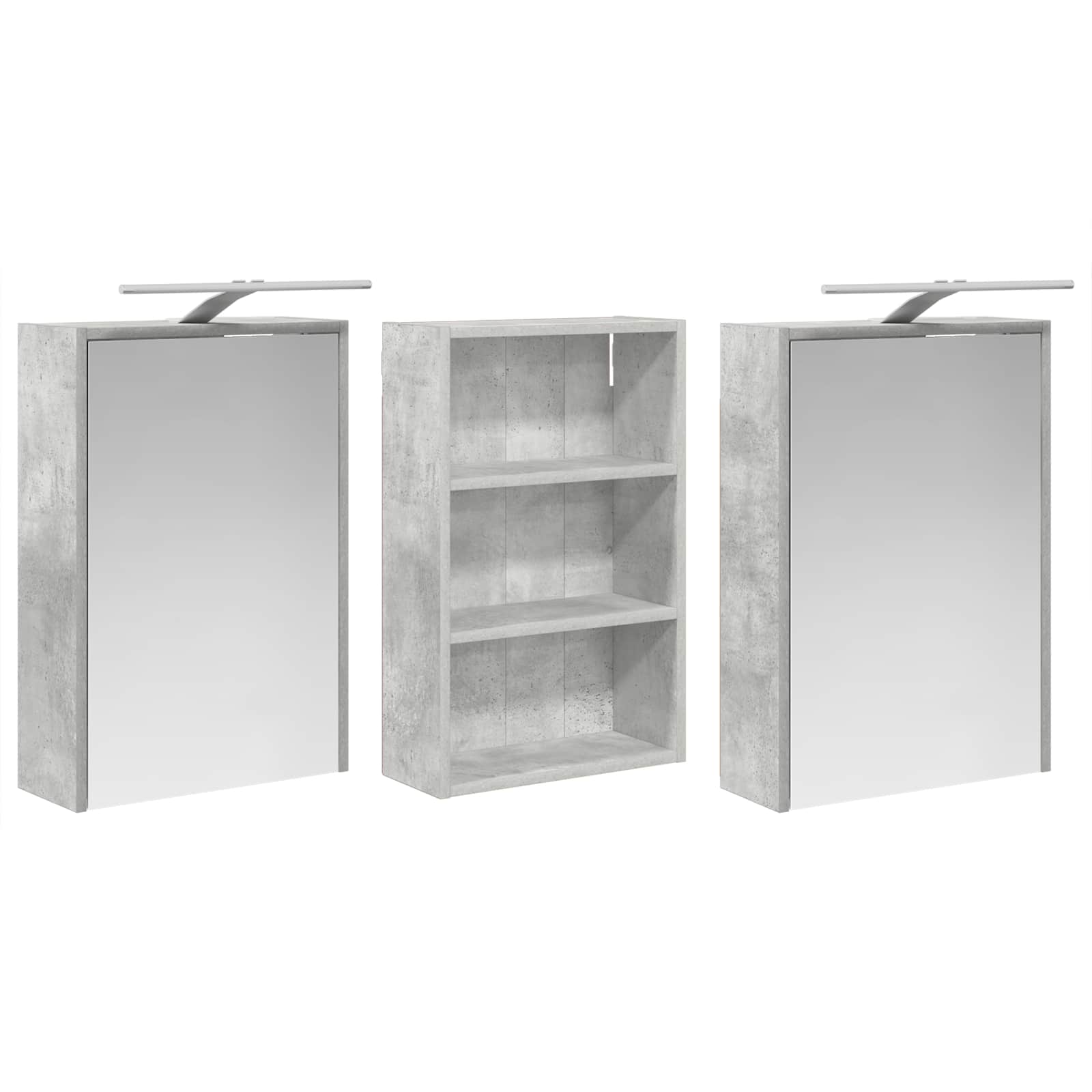 Sada koupelnových skříněk s policí 3 pcs 126 x 16 x 62,5 cm - obrázek 5