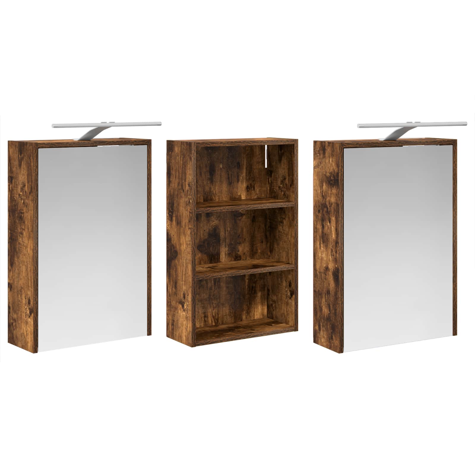 Sada koupelnových skříněk s policí 3 pcs 126 x 16 x 62,5 cm - obrázek 5