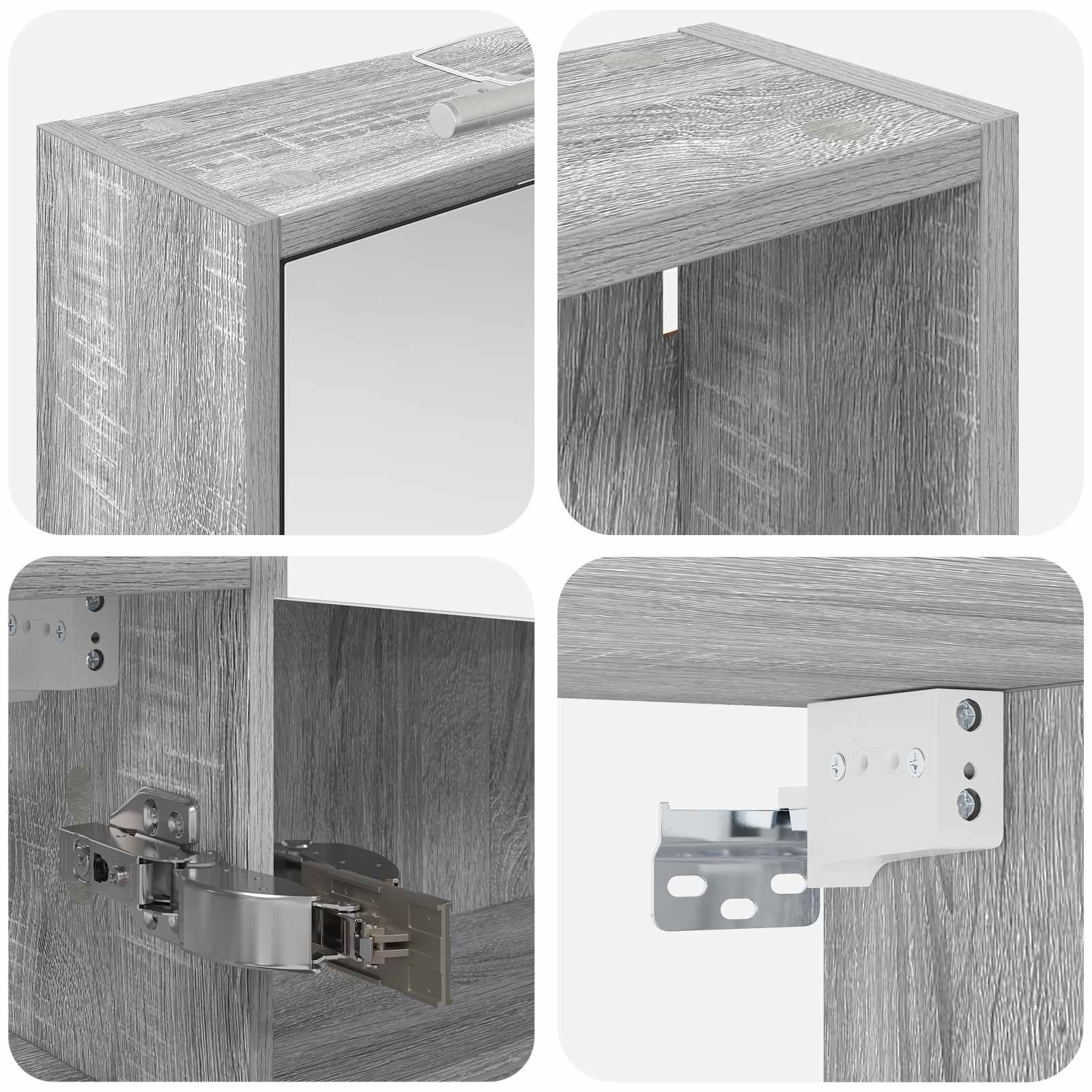 Sada koupelnových skříněk s policí 3 pcs 126 x 16 x 62,5 cm - obrázek 10