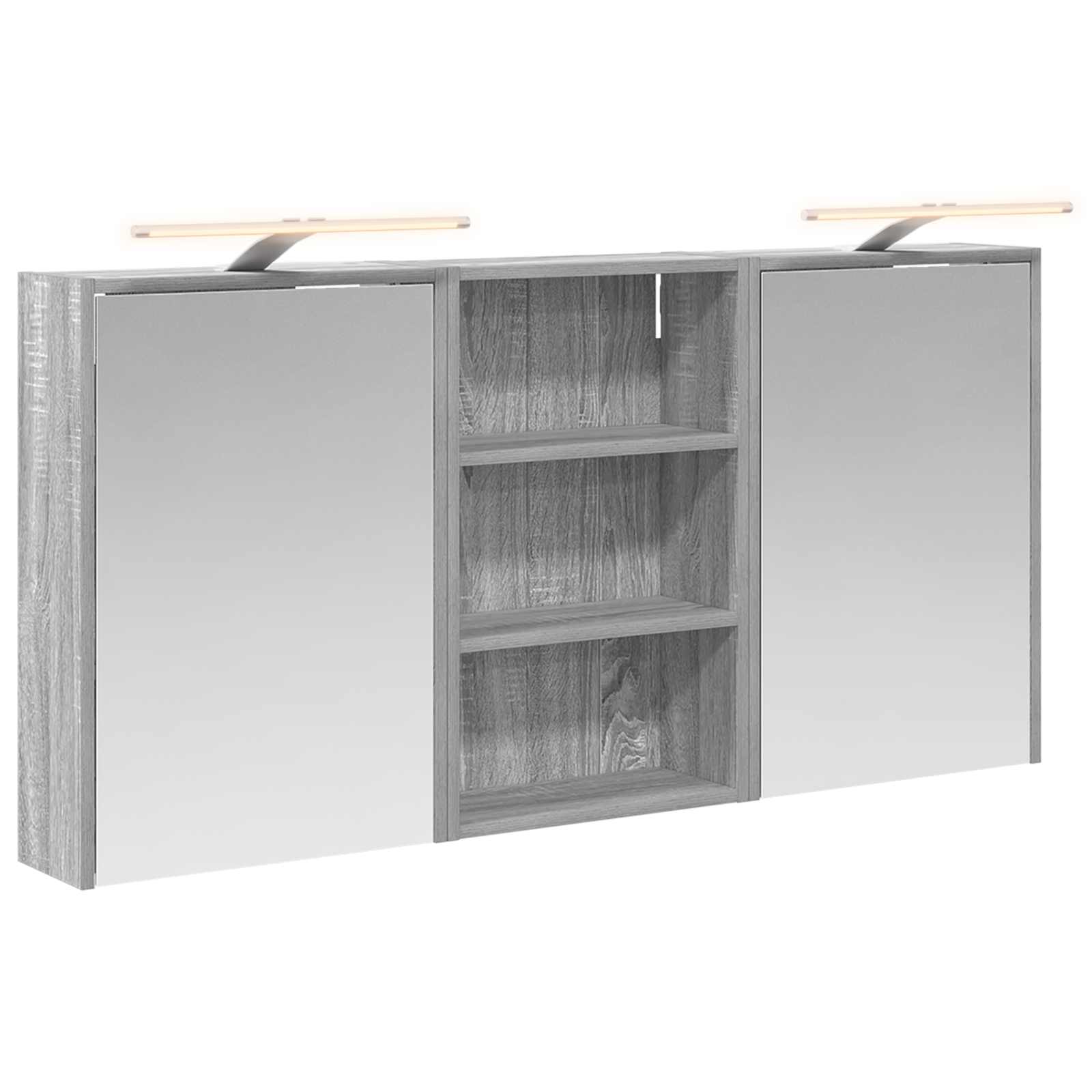 Sada koupelnových skříněk s policí 3 pcs 126 x 16 x 62,5 cm - obrázek 2