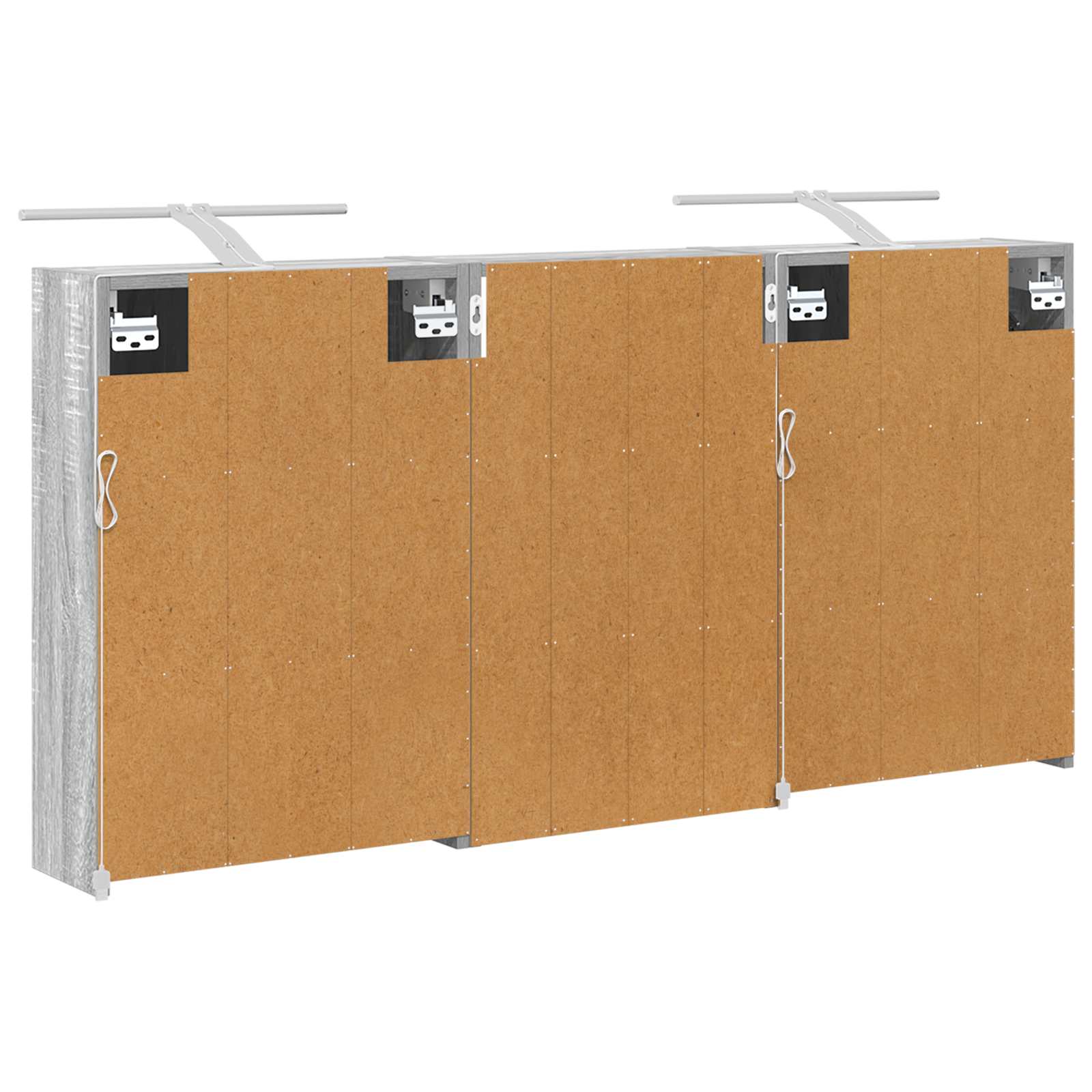 Sada koupelnových skříněk s policí 3 pcs 126 x 16 x 62,5 cm - obrázek 9