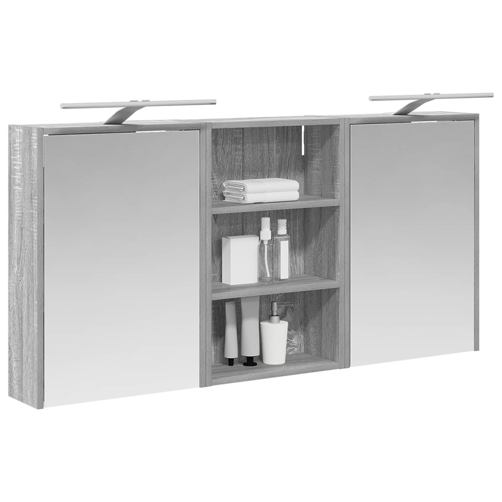 Sada koupelnových skříněk s policí 3 pcs 126 x 16 x 62,5 cm - obrázek 3