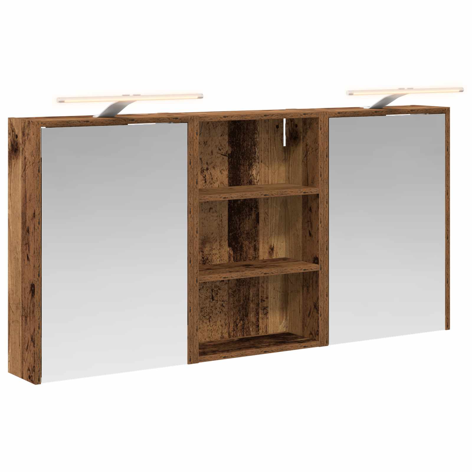 Sada koupelnových skříněk s policí 3 pcs 126 x 16 x 62,5 cm - obrázek 2